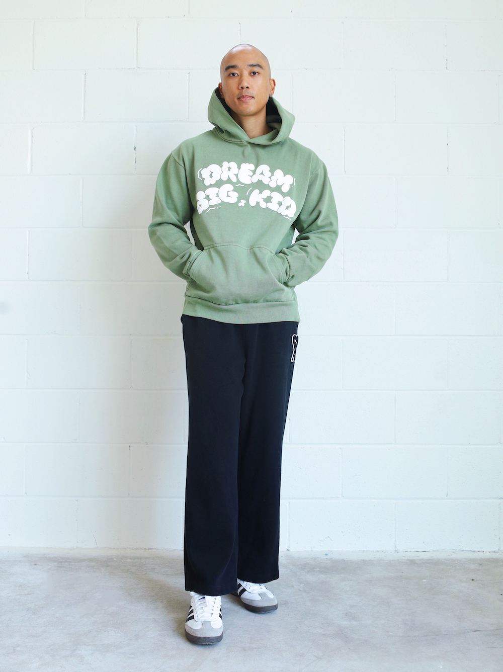 Dream Big, Kid Hoodie - Oil Green