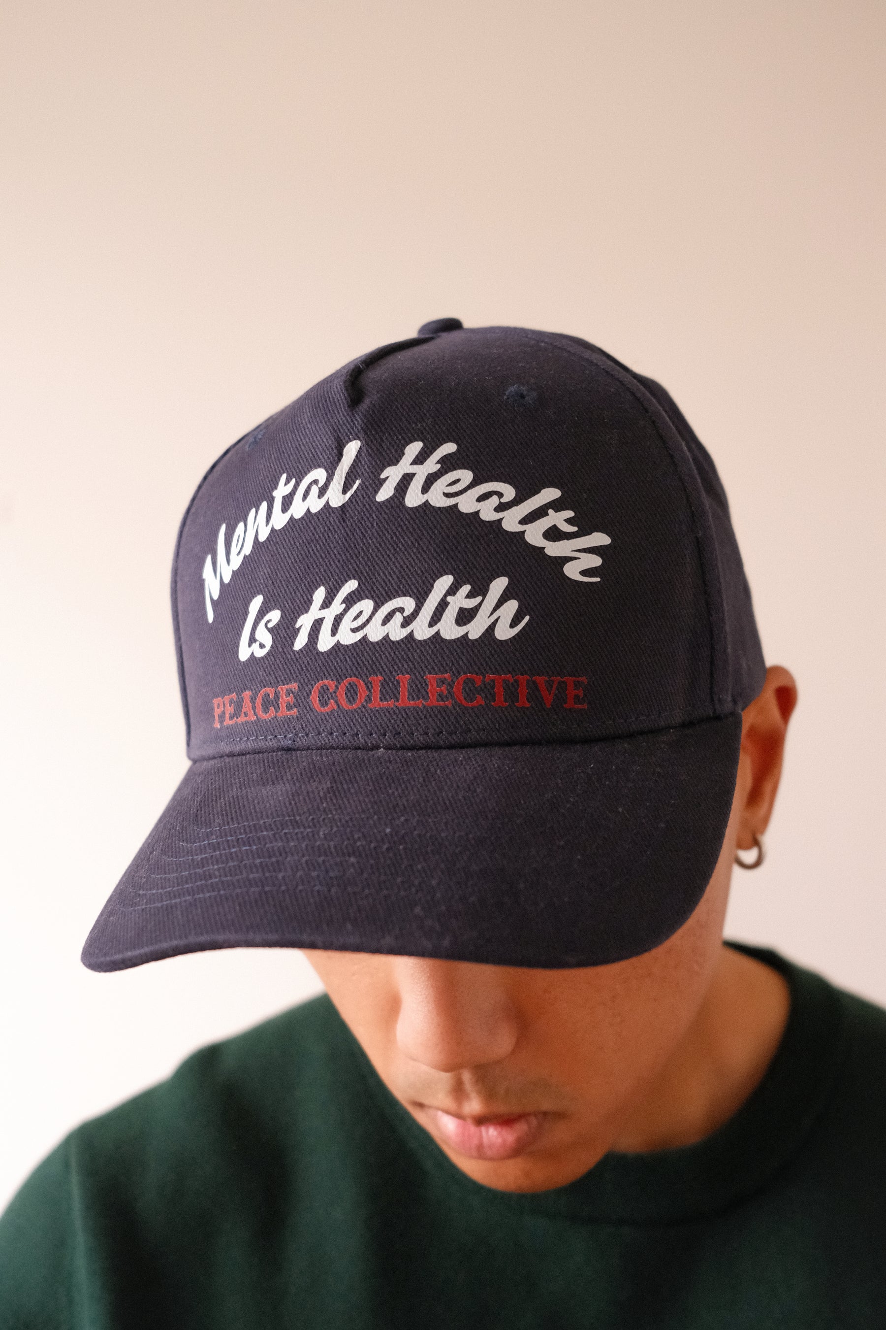 Mental Health is Health Western A-Frame Cap - Navy
