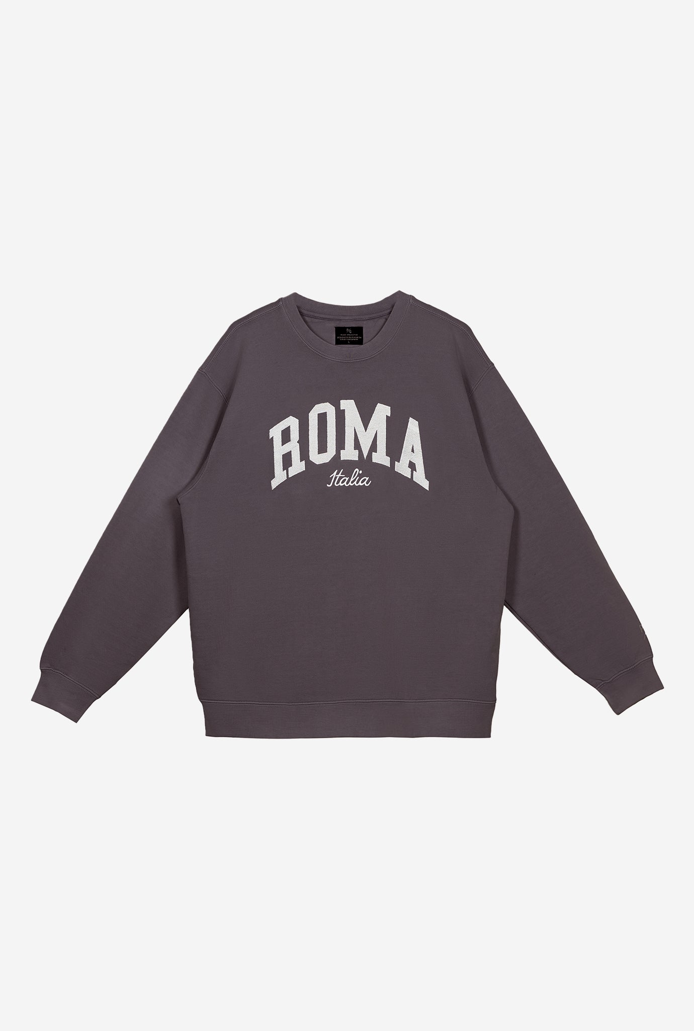 Rome Tourist Pigment Dye Crewneck - Black