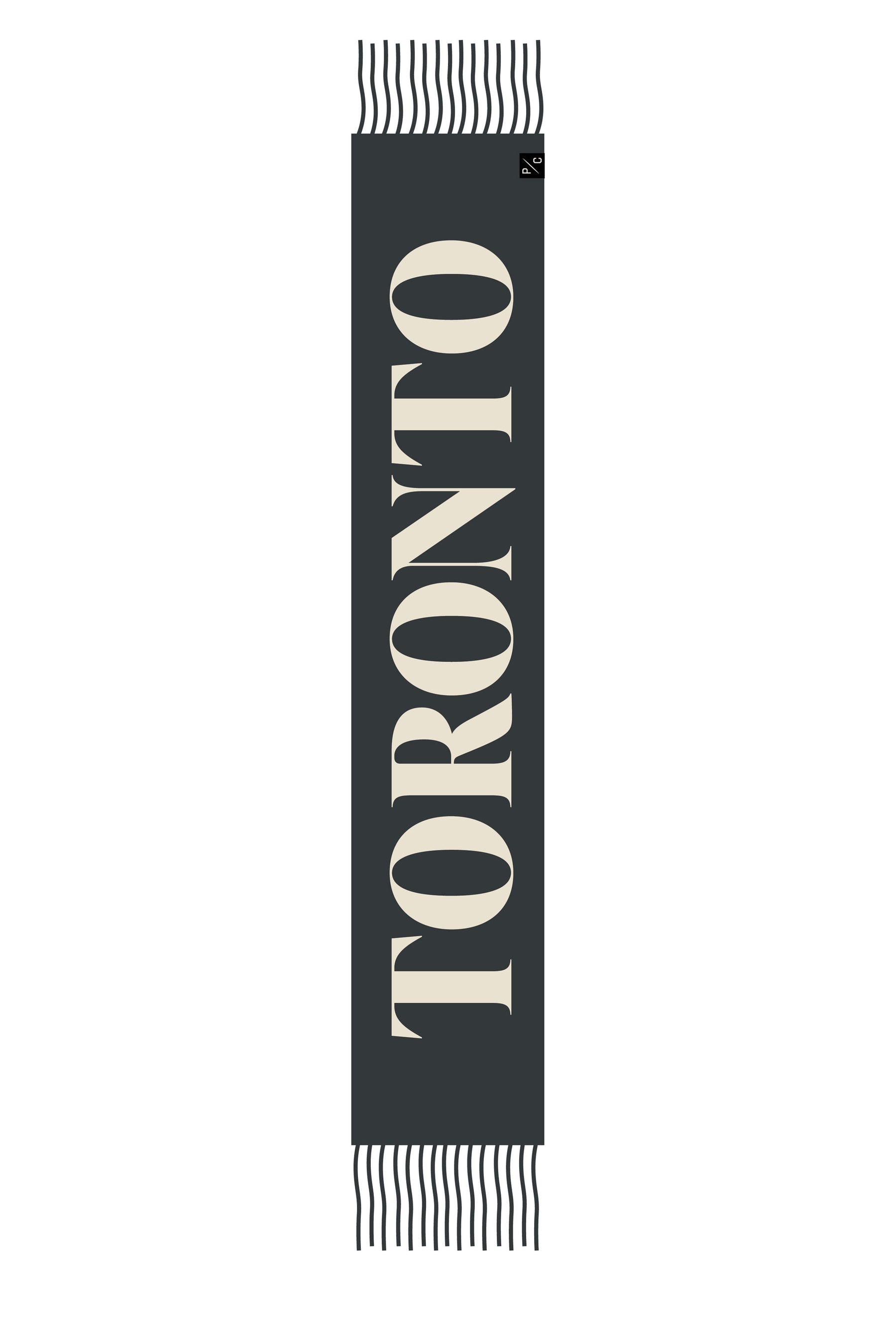 Toronto Wordmark Fransenschal - Waldgrün