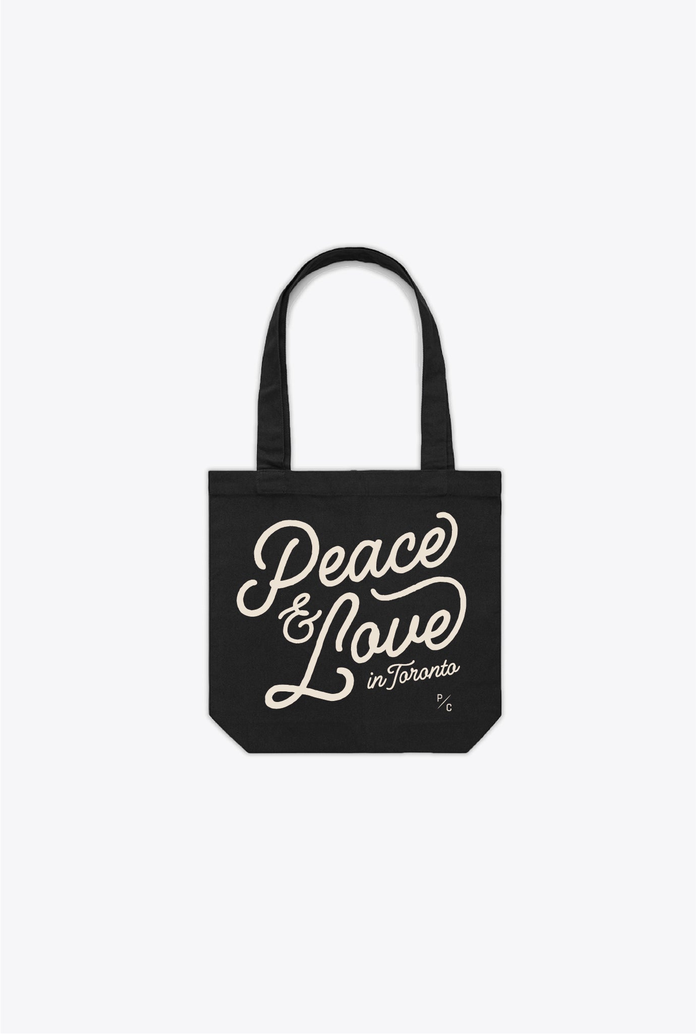 Peace & Love in Toronto Totebag - Black