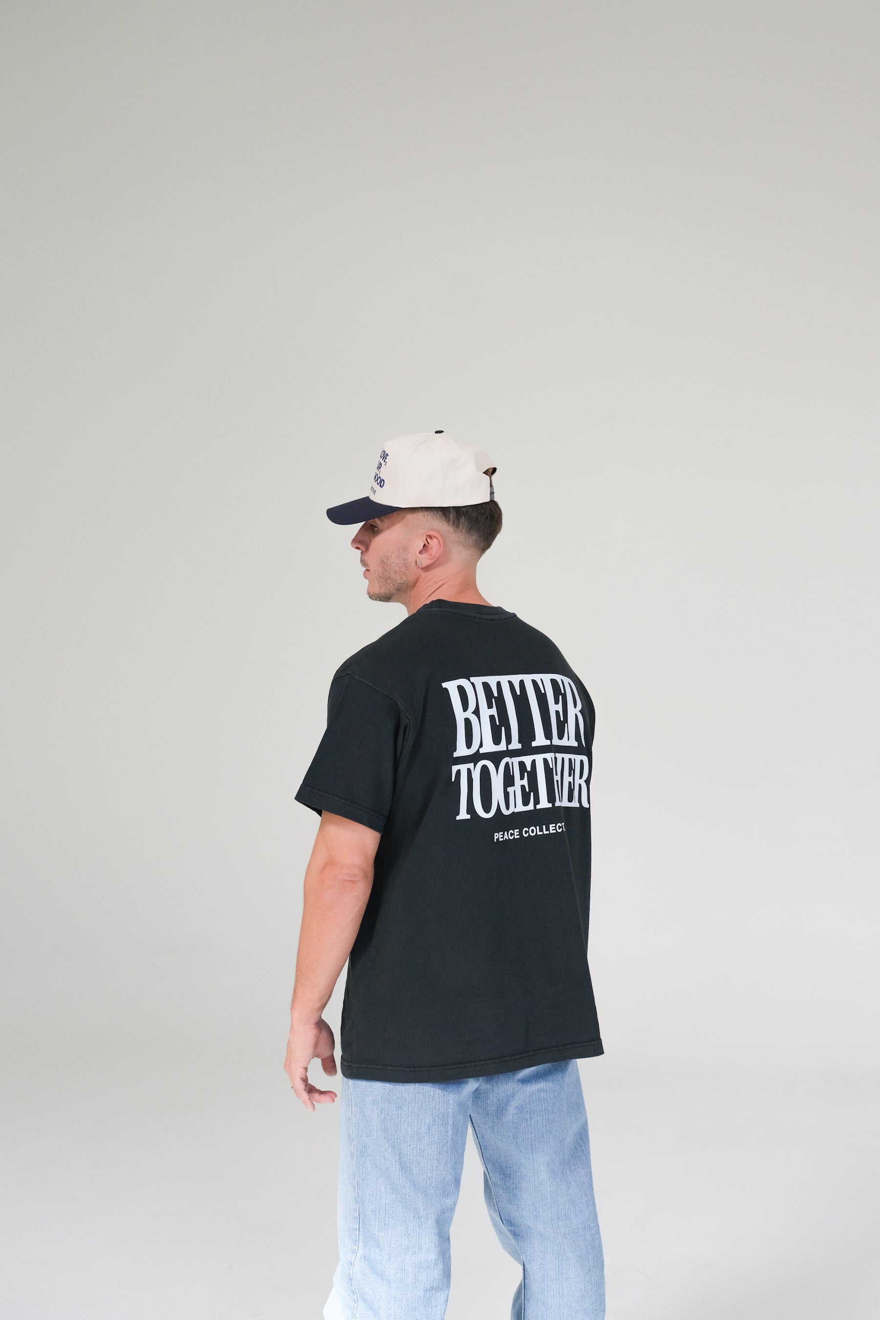 Show Love, Speak Up, Do Good A Frame Cap - Cream/Blue