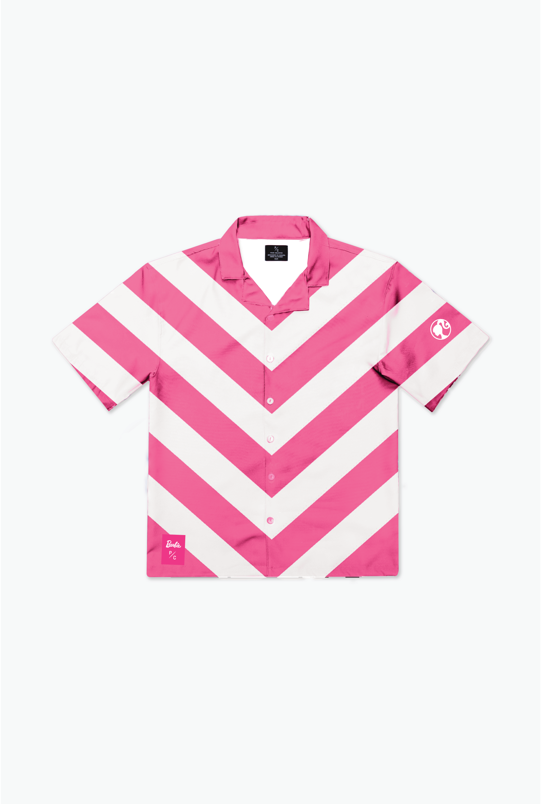 Barbie One Of A Kind Resort Button Up - Pink/White