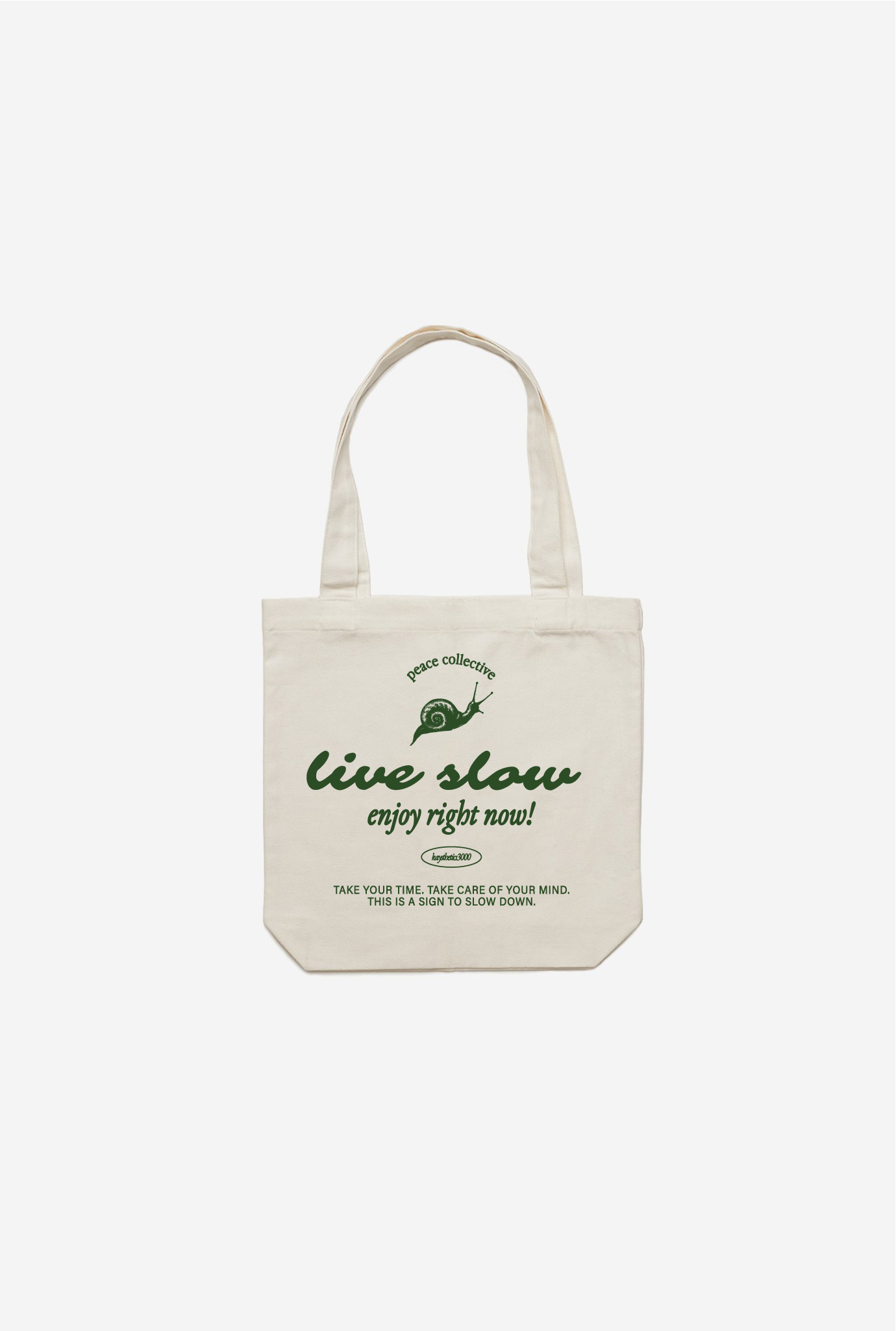Live Slow Tote Bag - Natural