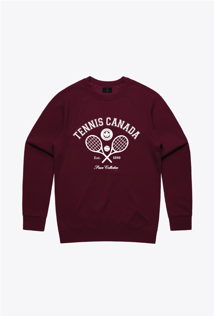 Tennis Canada Tennis Racket Crewneck - Maroon