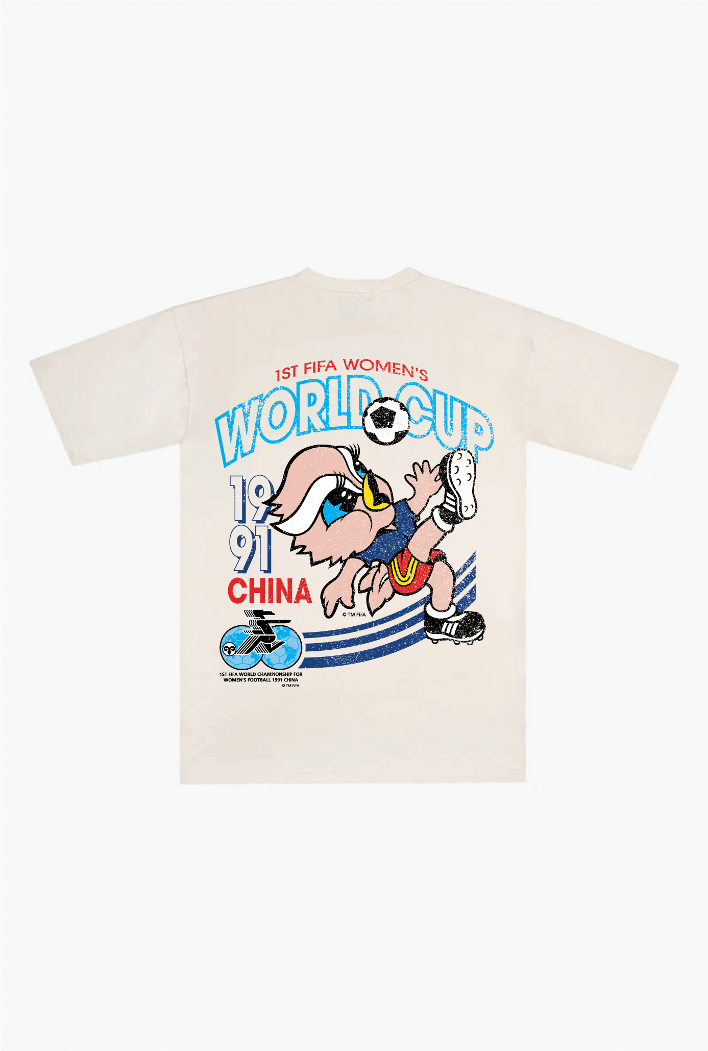 China 91 World Cup Vintage Premium T-Shirt - Ivory