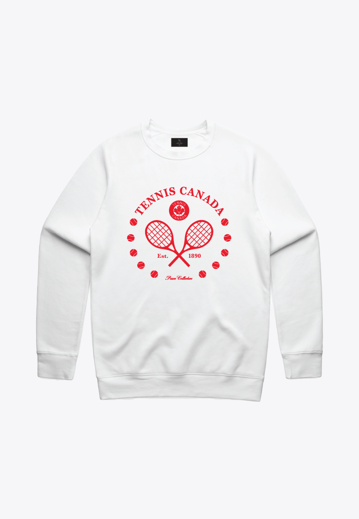 Tennis Canada Tennis Ball Crewneck- White
