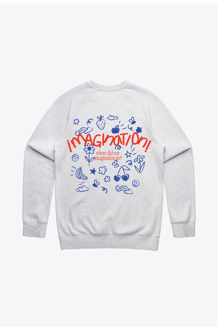 Where Did Our Imagination Go? Crewneck - Ash