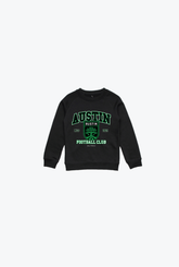 Austin FC Vintage Washed Kids Crewneck - Black