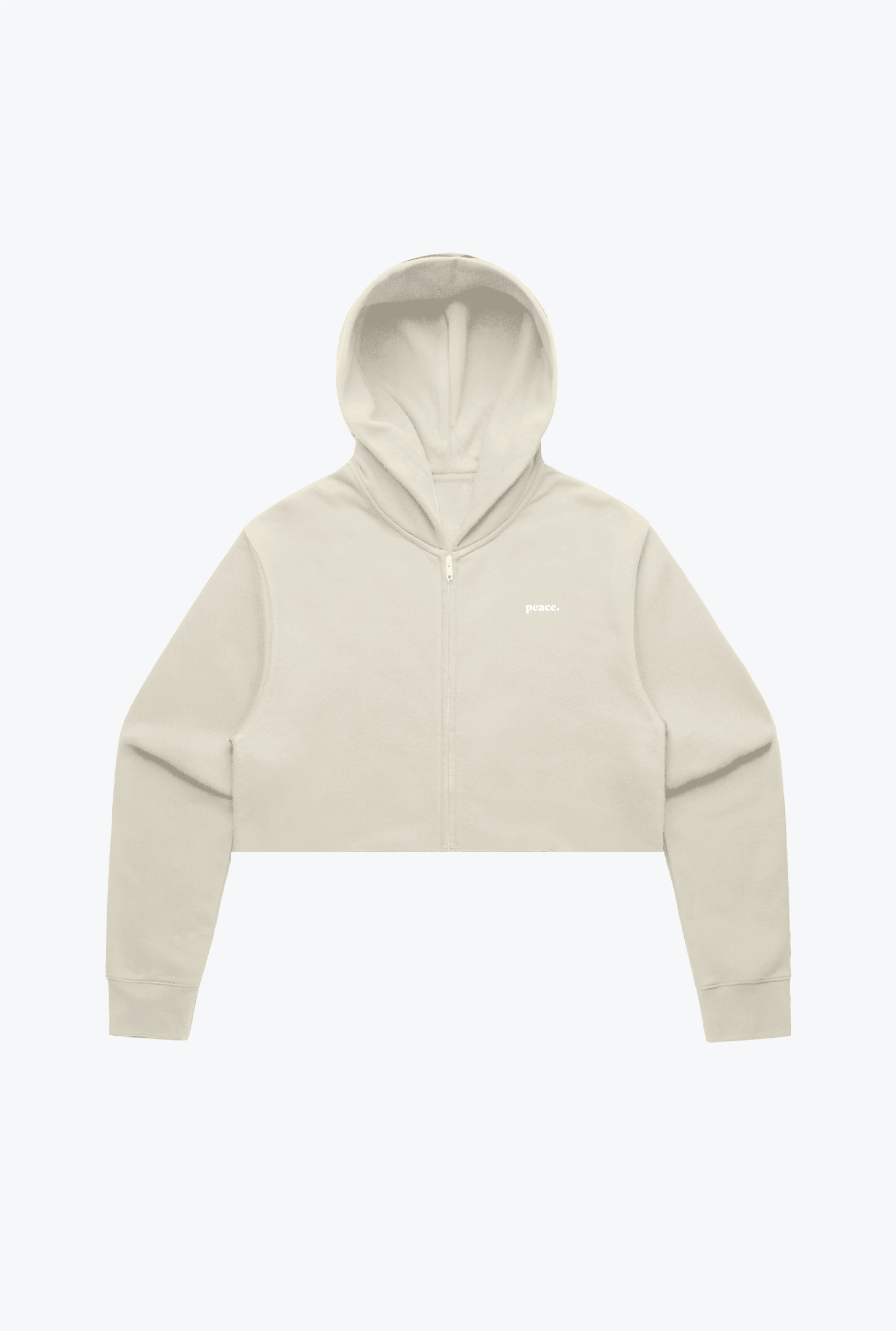 P/C Basics Heavyweight Cropped Full Zip - Ivory