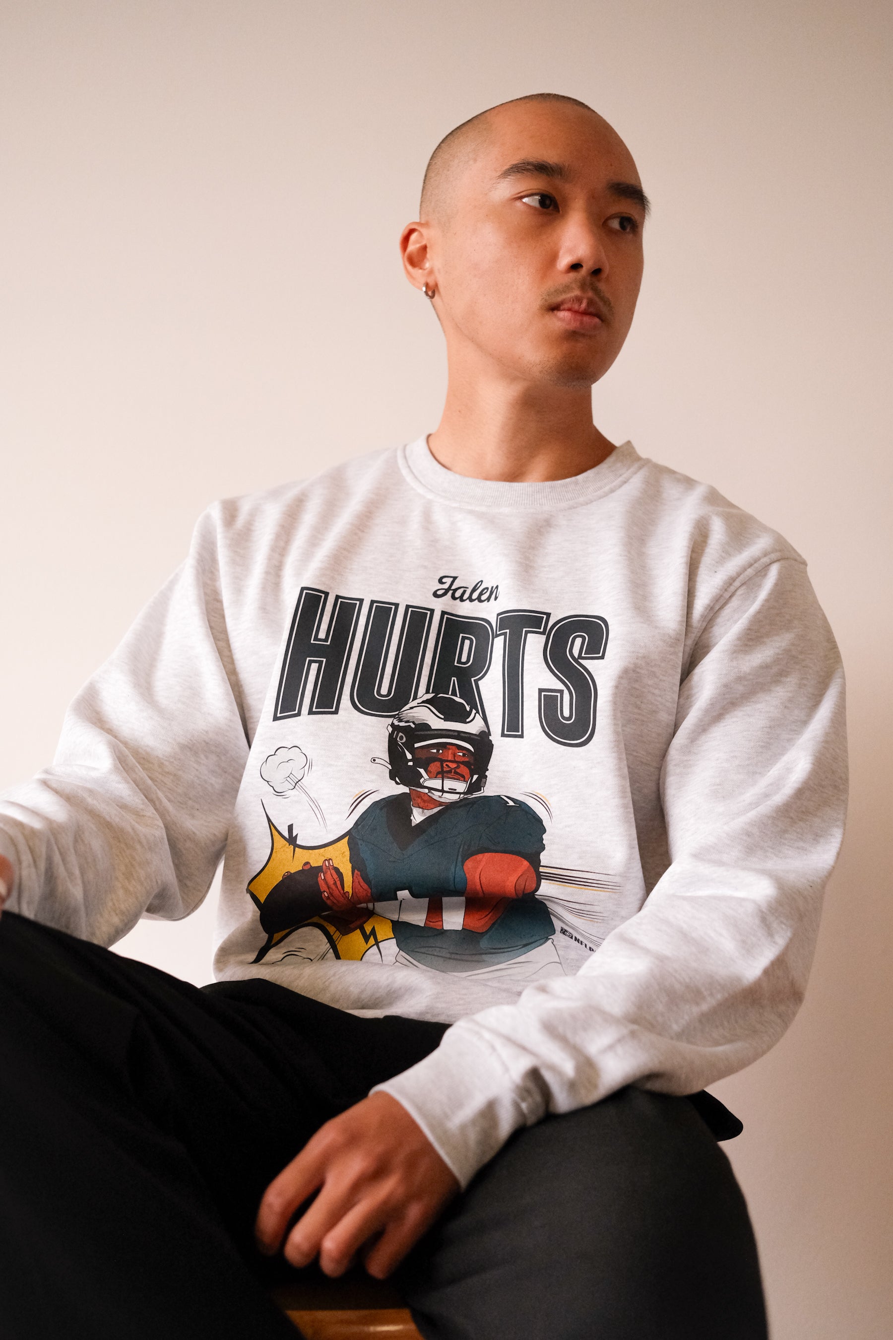 Jalen Hurts Crewneck - Ash