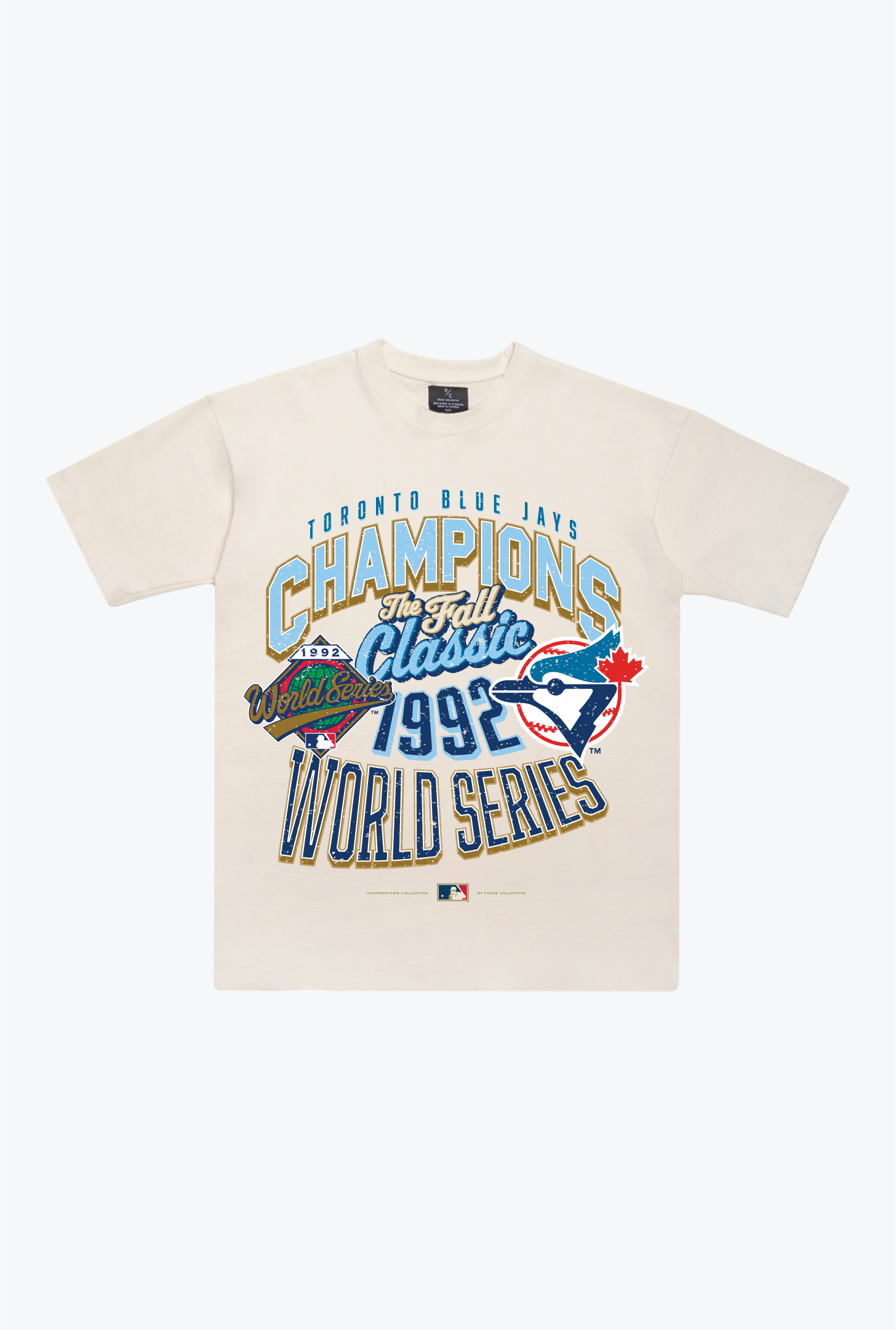Toronto Blue Jays 1992 World Series Cooperstown Collection Premium T-Shirt - Natur