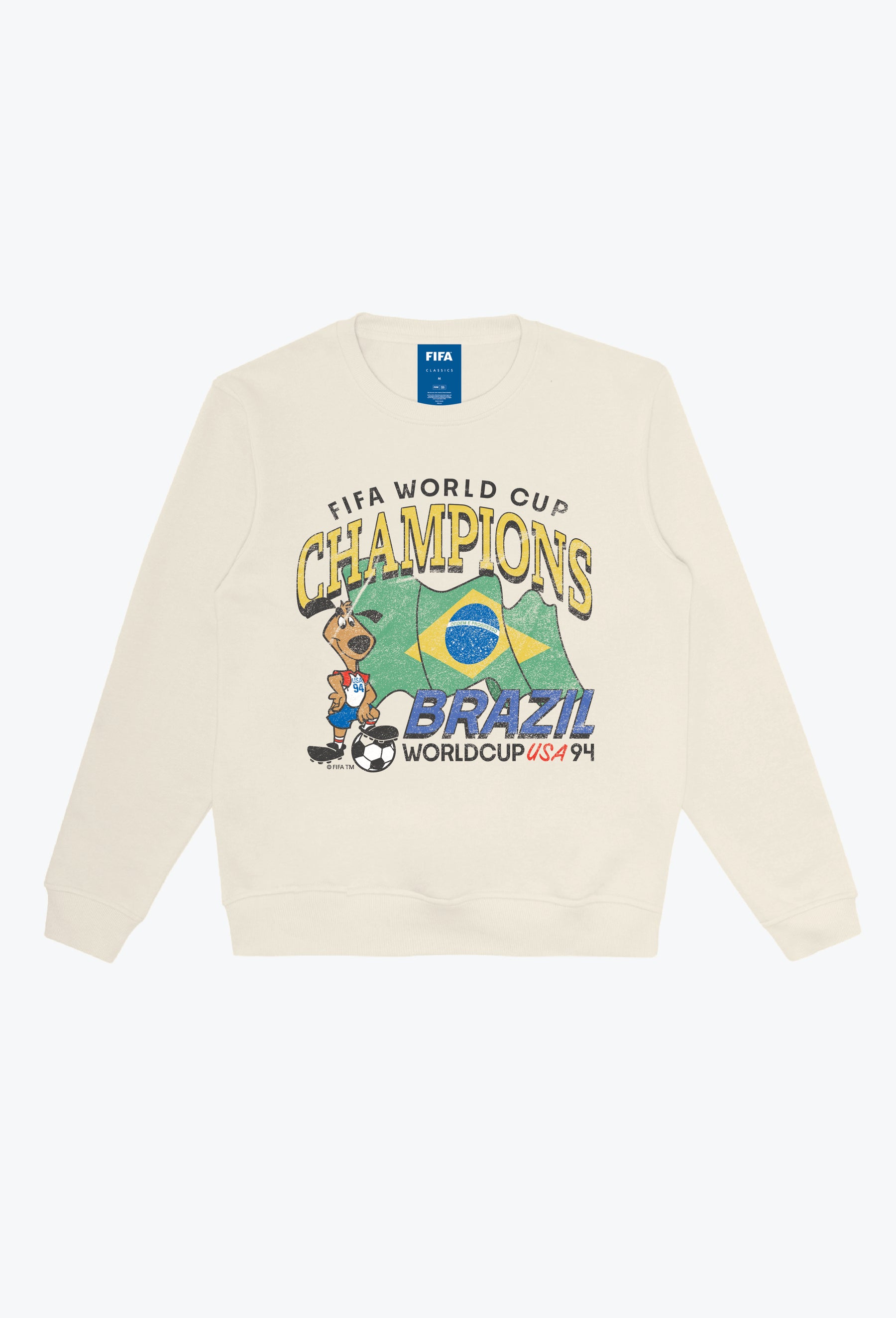 FIFA Brazil '94 World Cup Champions Heavyweight Crewneck - Ivory