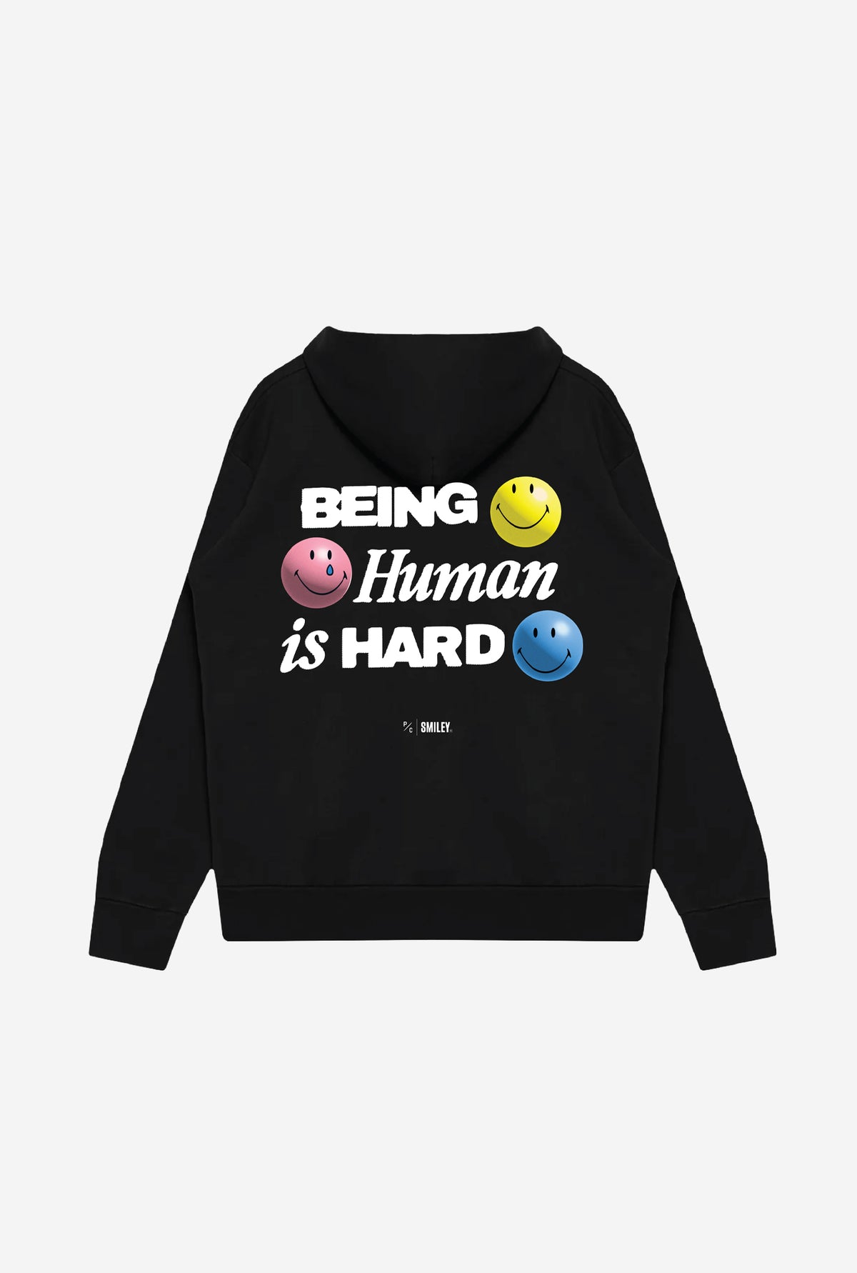 SMILEY: Being Human is Hard Heavyweight Hoodie - Black