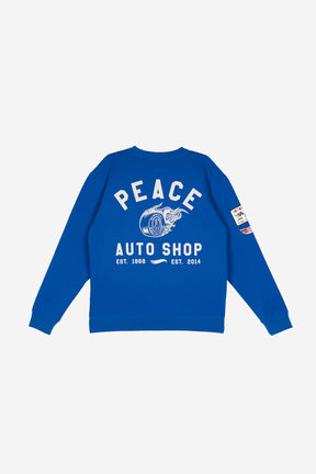 Peace Auto Shop Crewneck - Royal