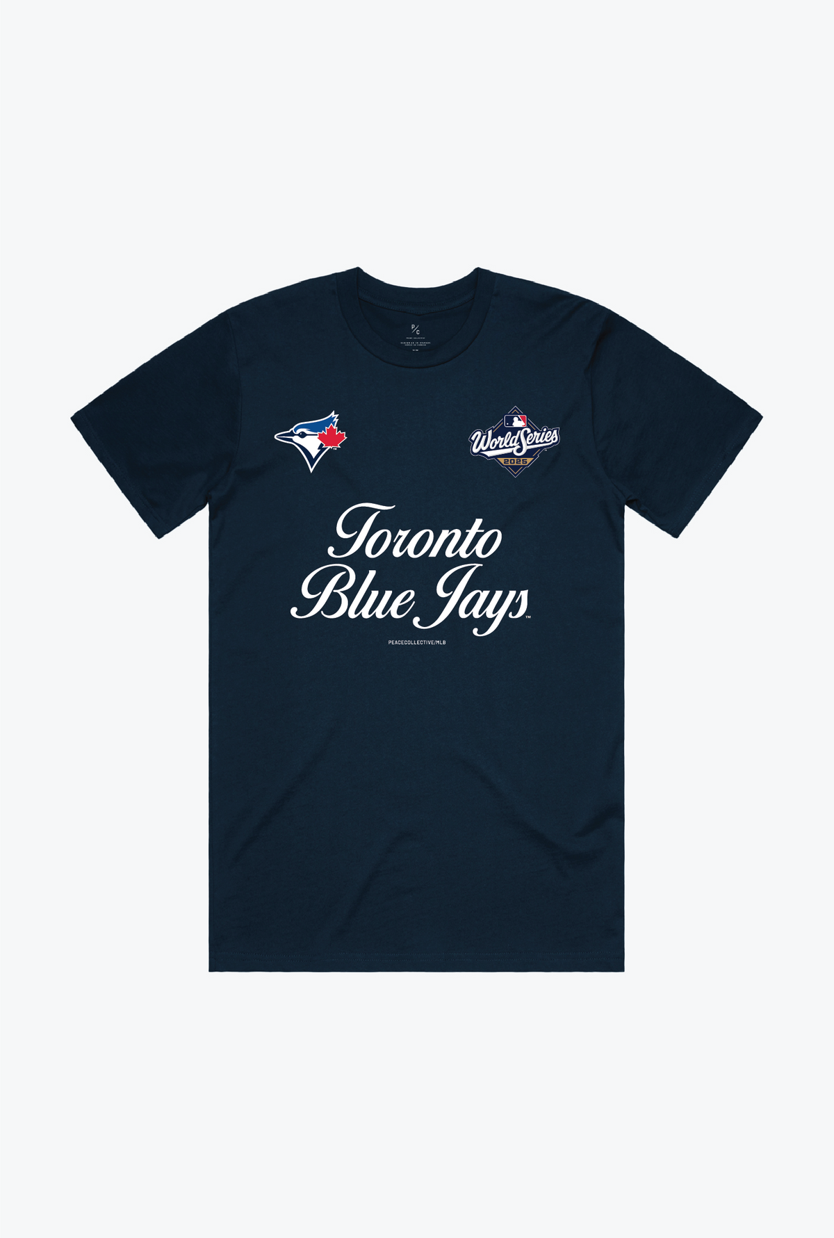 Toronto Blue Jays World Series 2025 Cursive T-Shirt - Navy