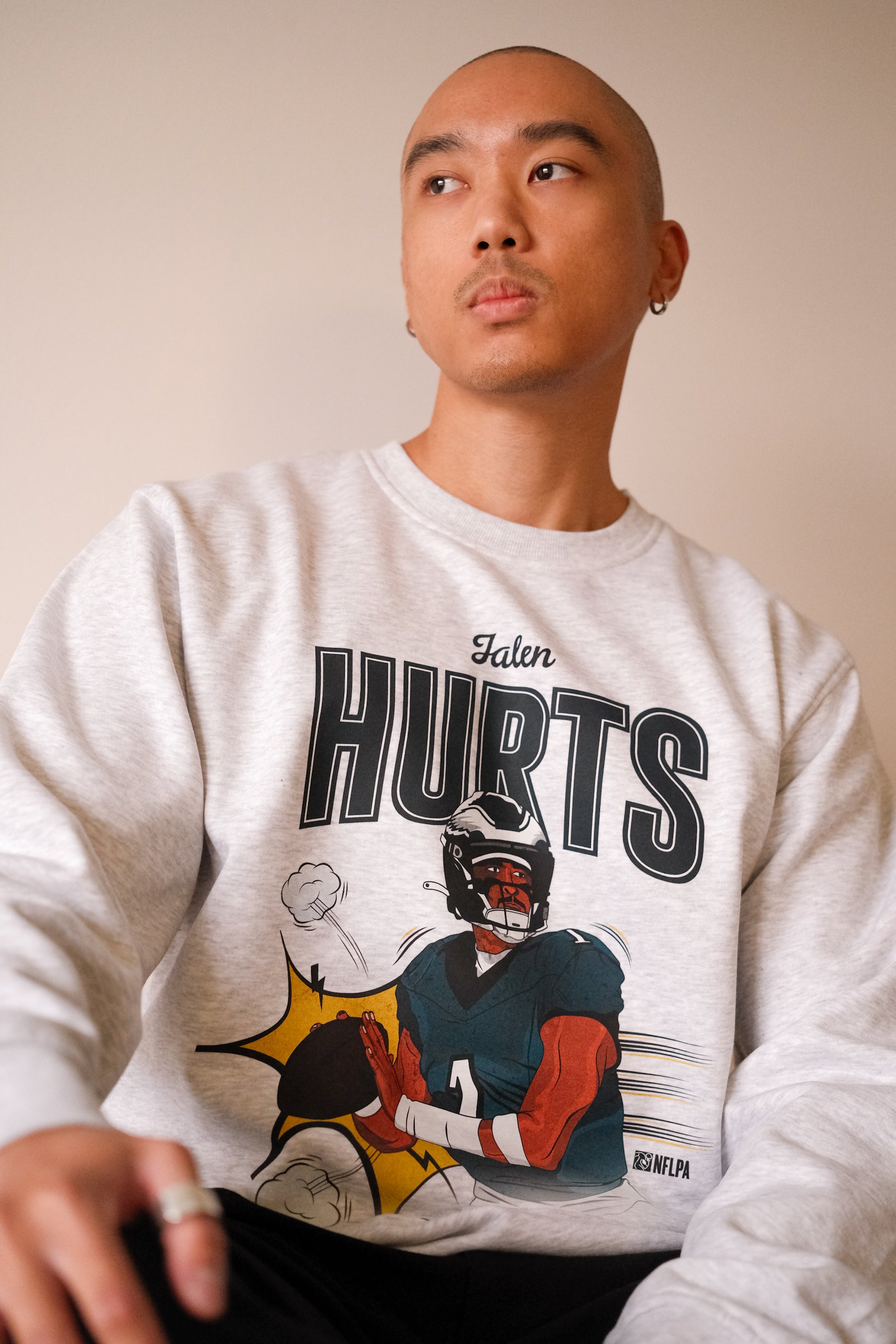 Jalen Hurts Crewneck - Ash