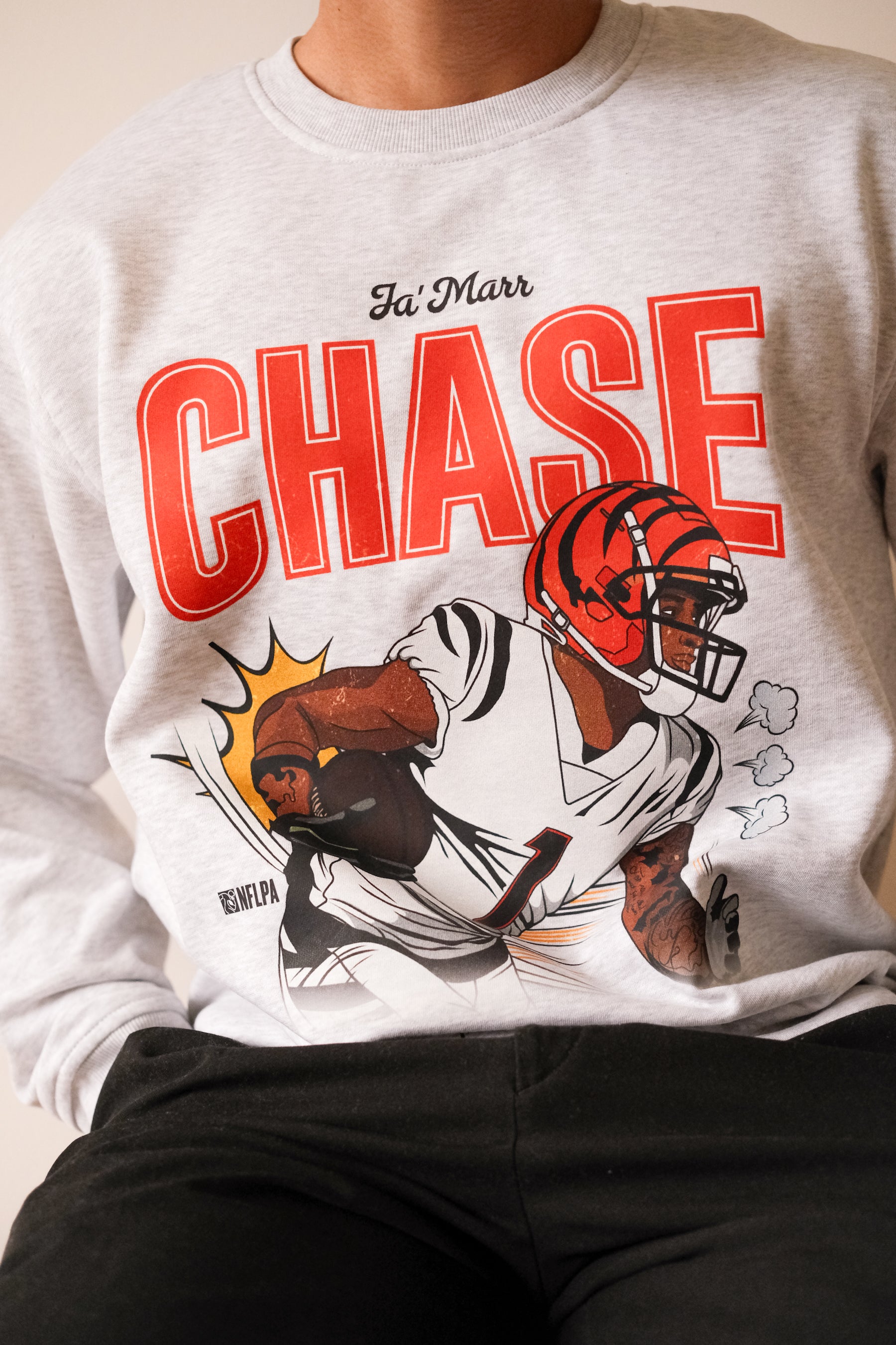 Ja’Marr Chase Crewneck - Ash