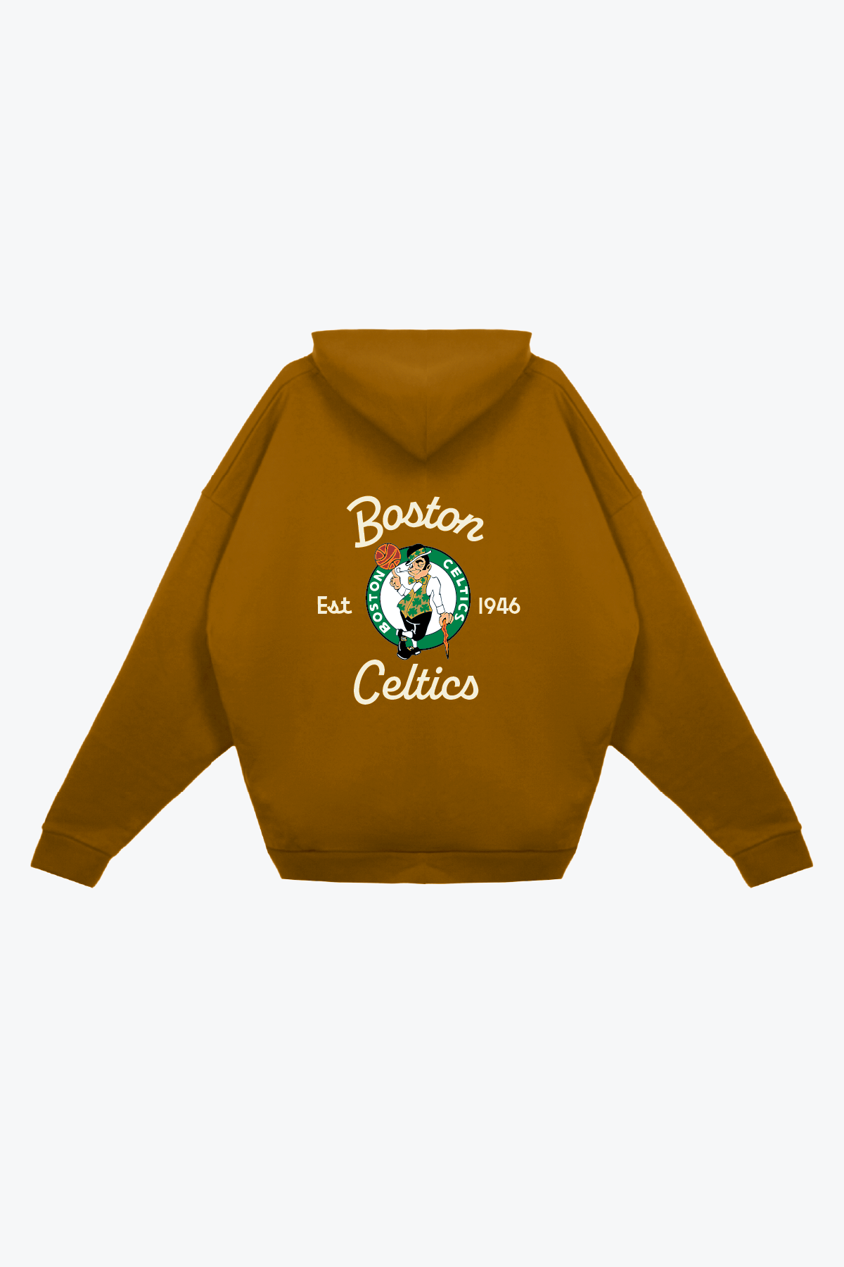 Boston Celtics Fanleisure Heavyweight Hoodie - Washed Brown