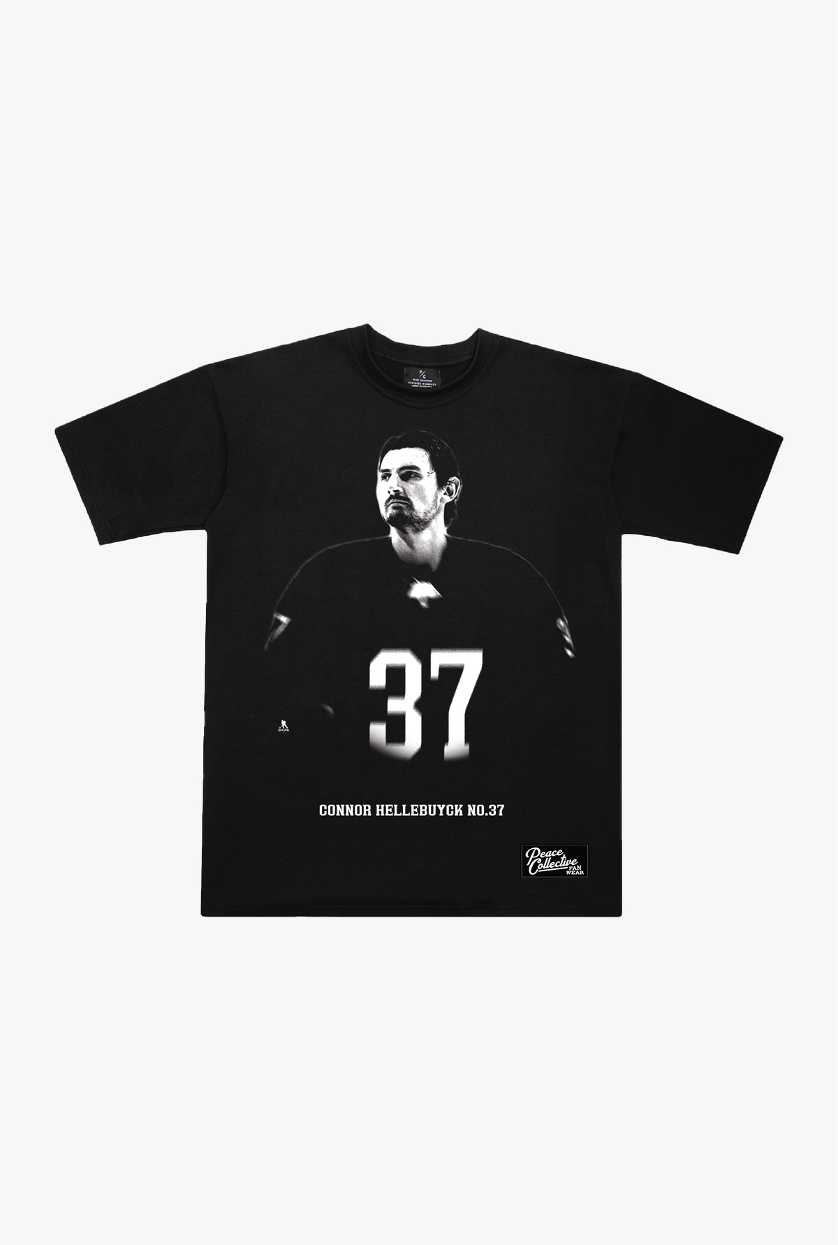 Connor Hellebuyck Memorial Heavyweight T-Shirt - Black