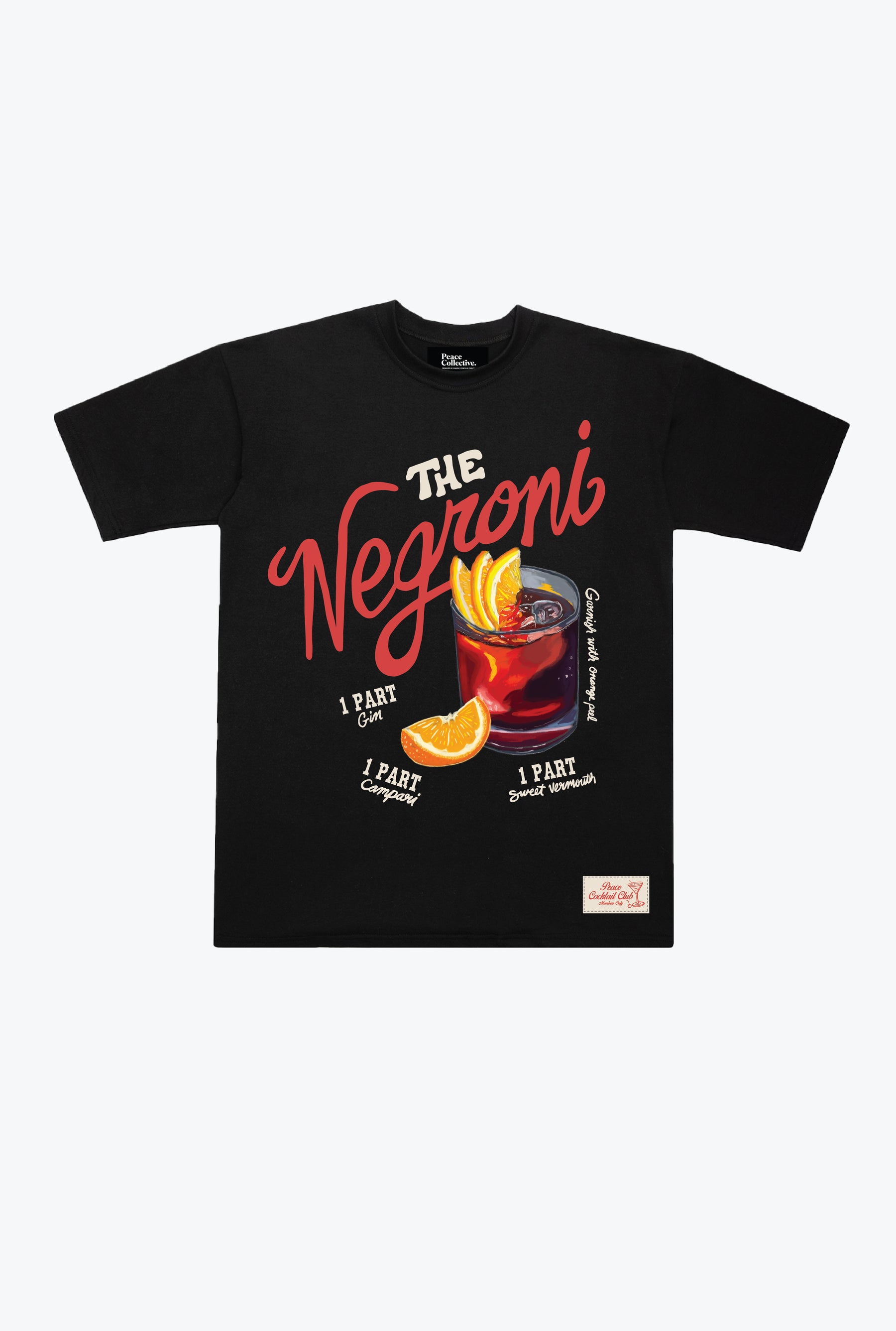 Negroni Club Heavyweight T-Shirt - Black