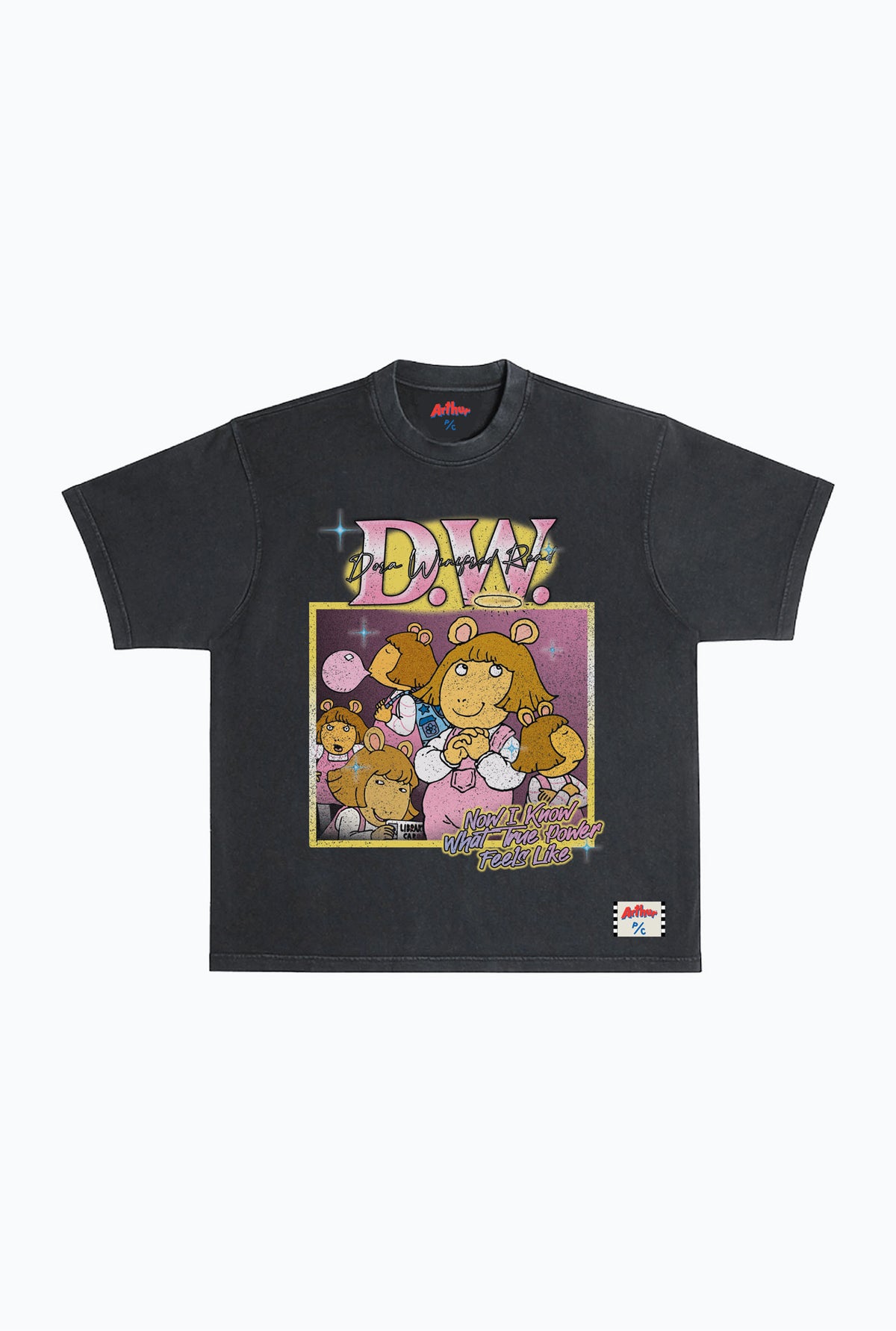 P/C x Arthur "D.W." Graphic Heavyweight Garment Dyed T-Shirt - Black