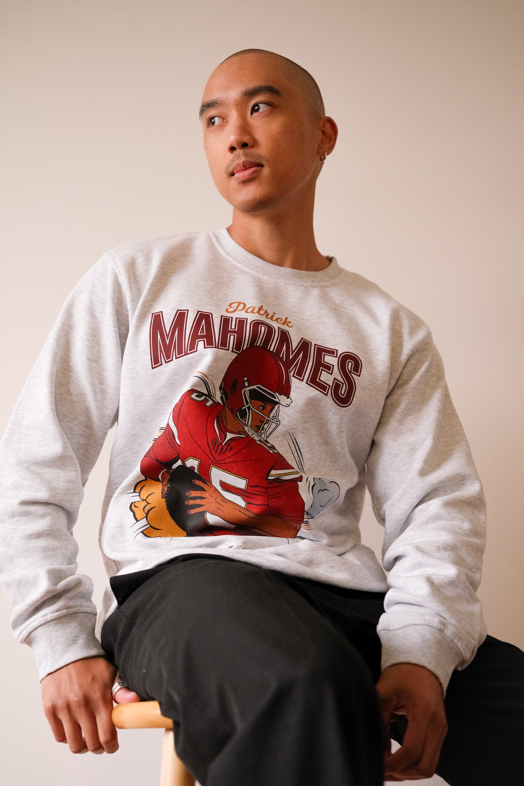 Patrick Mahomes Crewneck - Ash