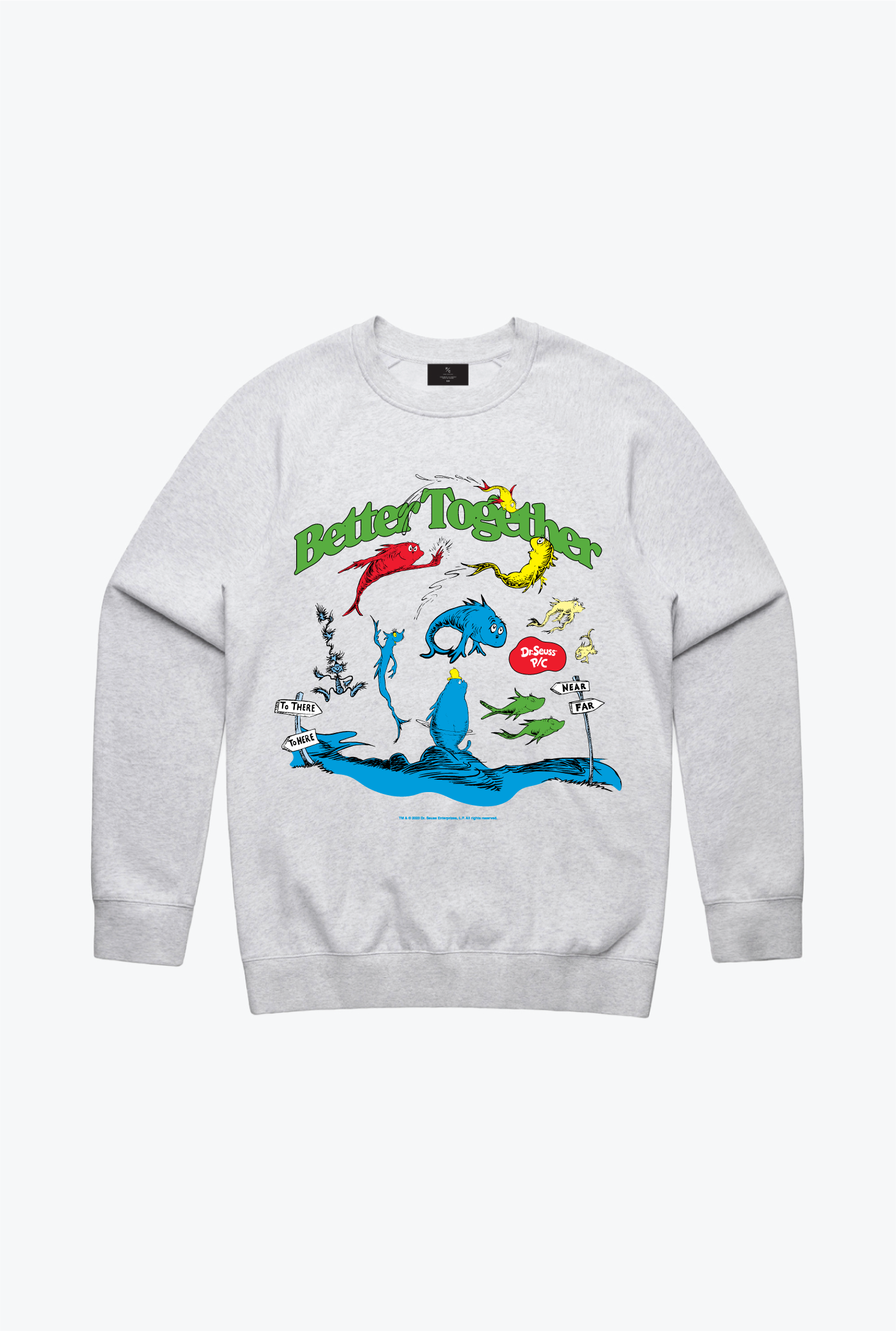 One Fish Two Fish Better Together Crewneck - Ash