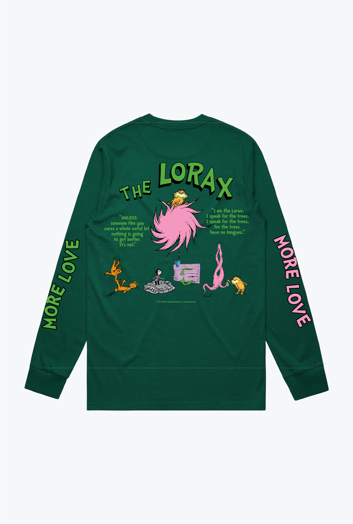 The Lorax All Over Long Sleeve - Jade Green