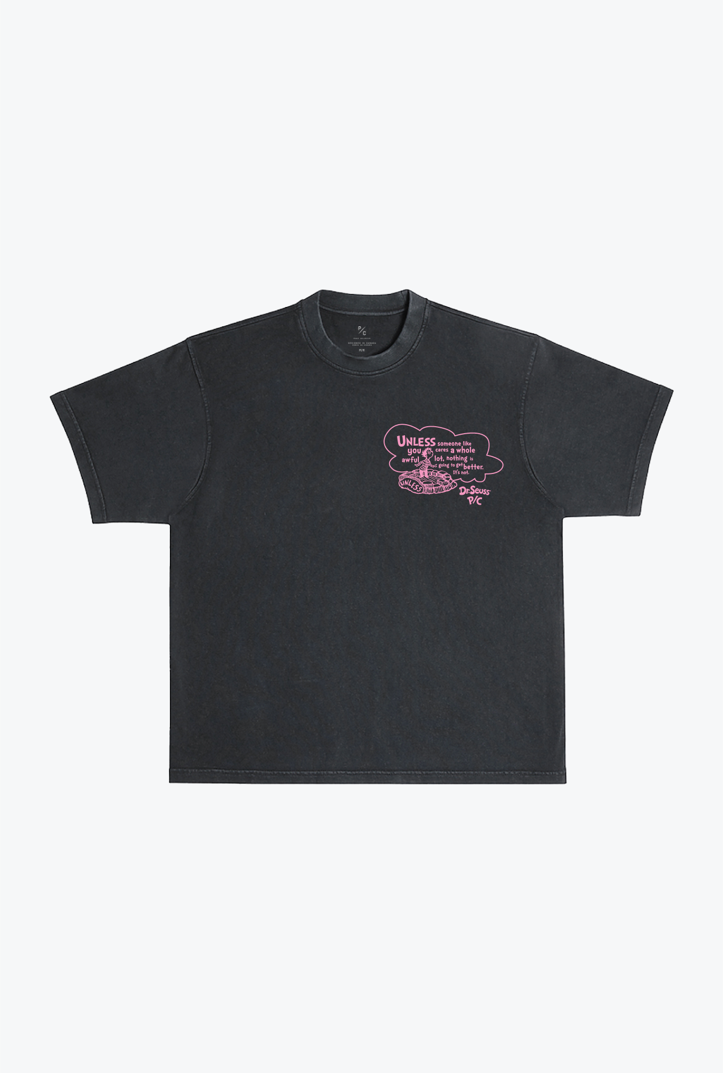 The Lorax Quote T-Shirt - Pigment Dye Black