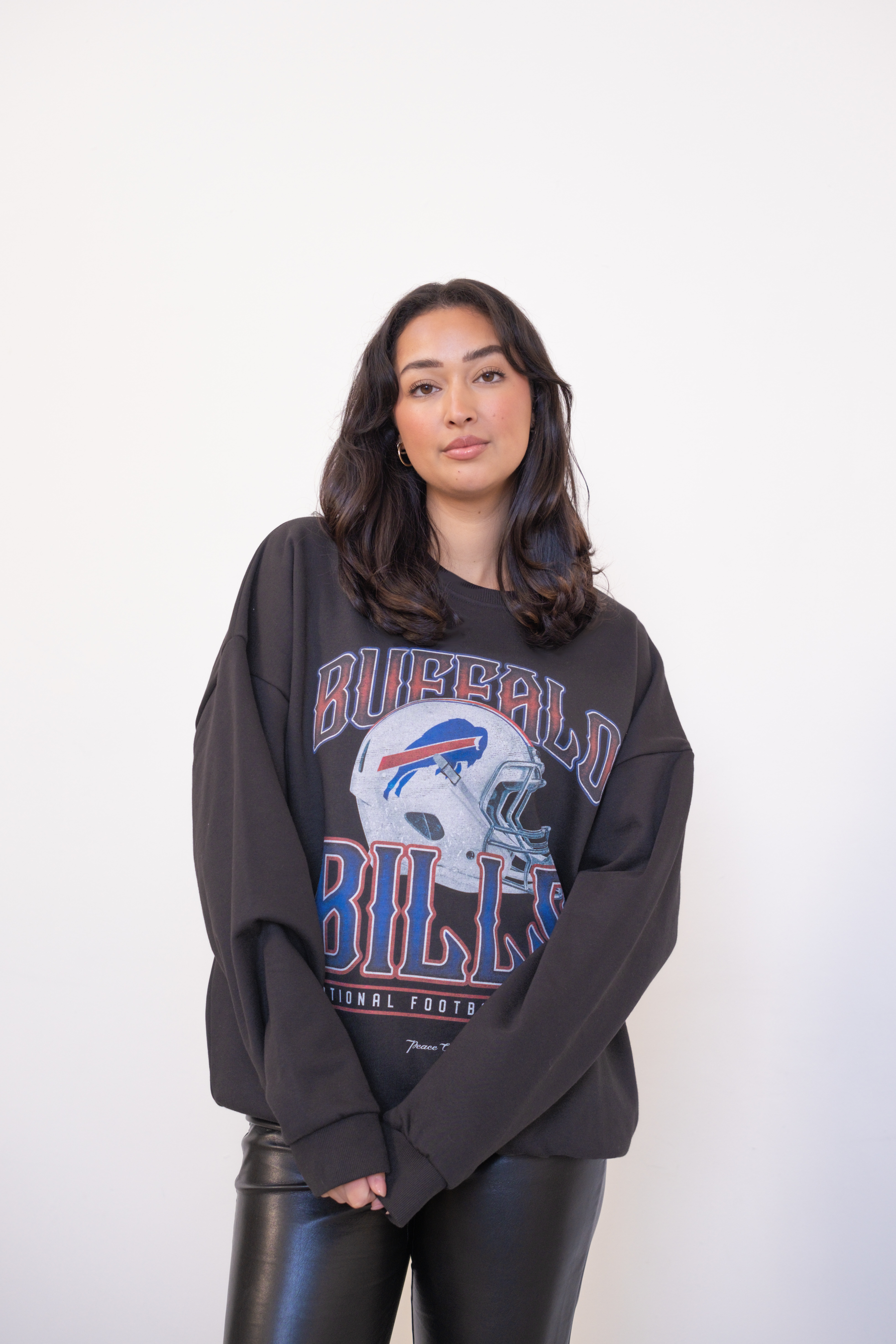 Buffalo Bills Helmet SuperHeavy™️ Crewneck - Off Black