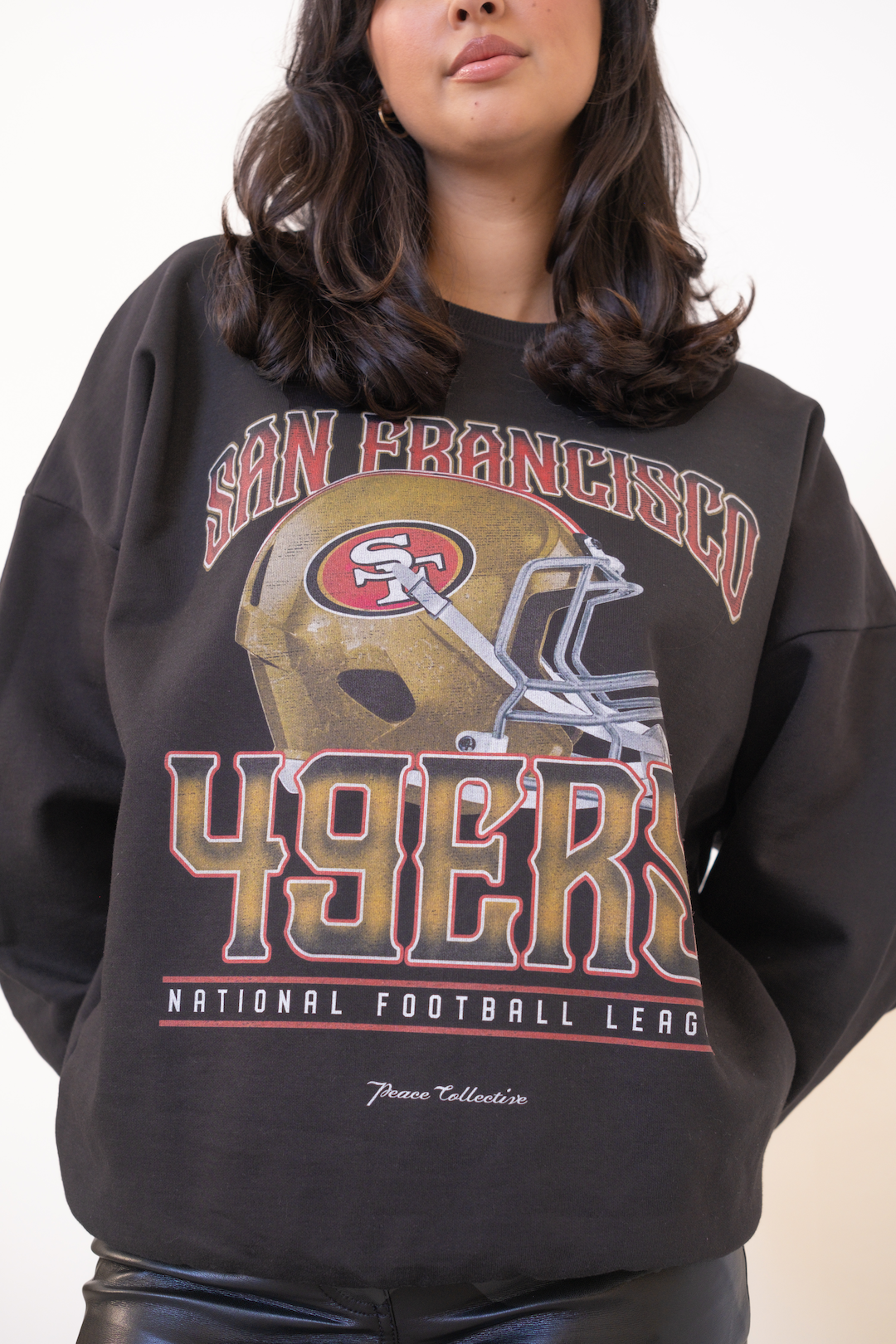 San Francisco 49ers Helmet SuperHeavy™️ Crewneck - Off Black