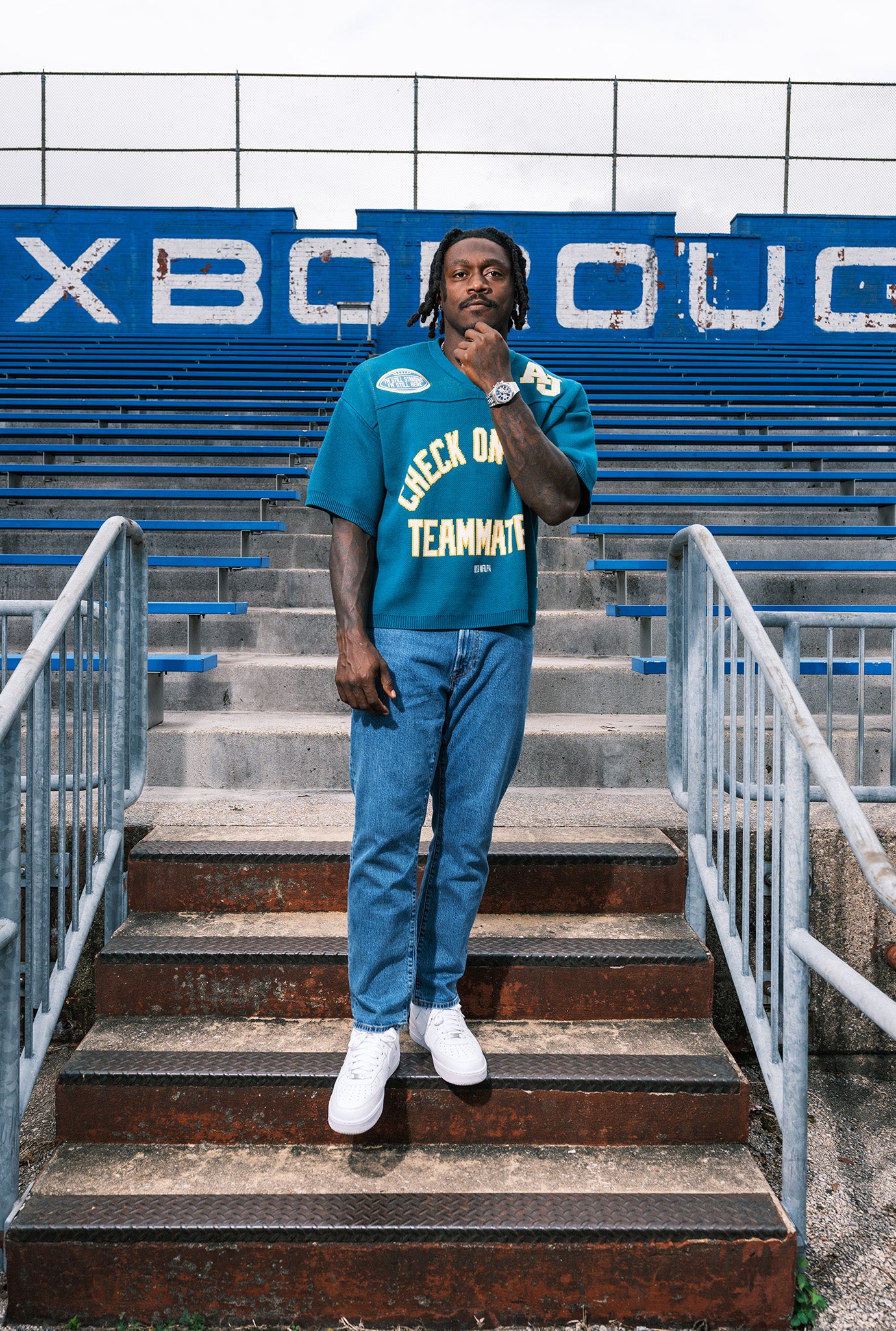 P/C x AJ Brown Knit Sweater - Green