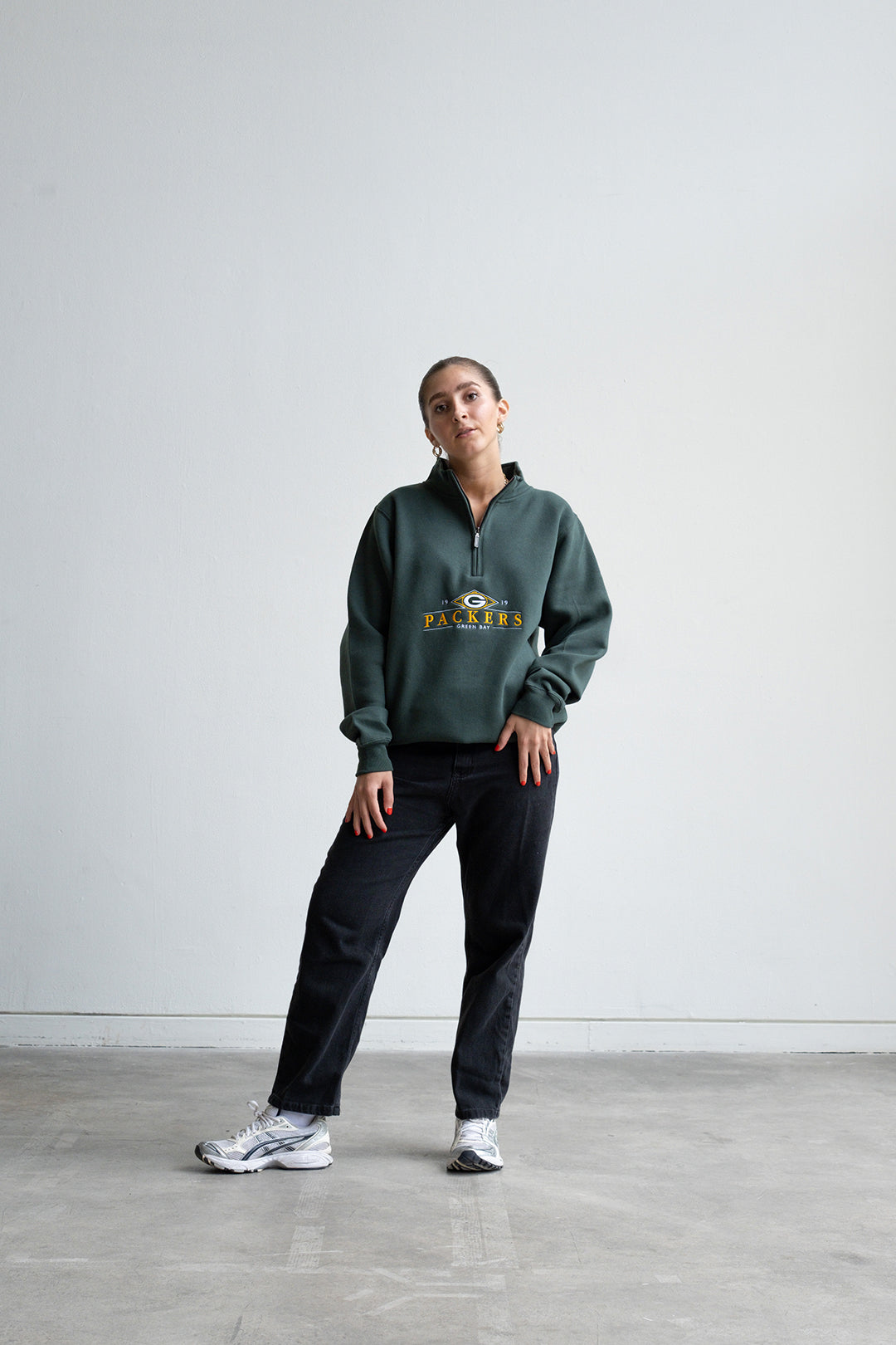 Green Bay Packers Quarter Zip - Forest Green