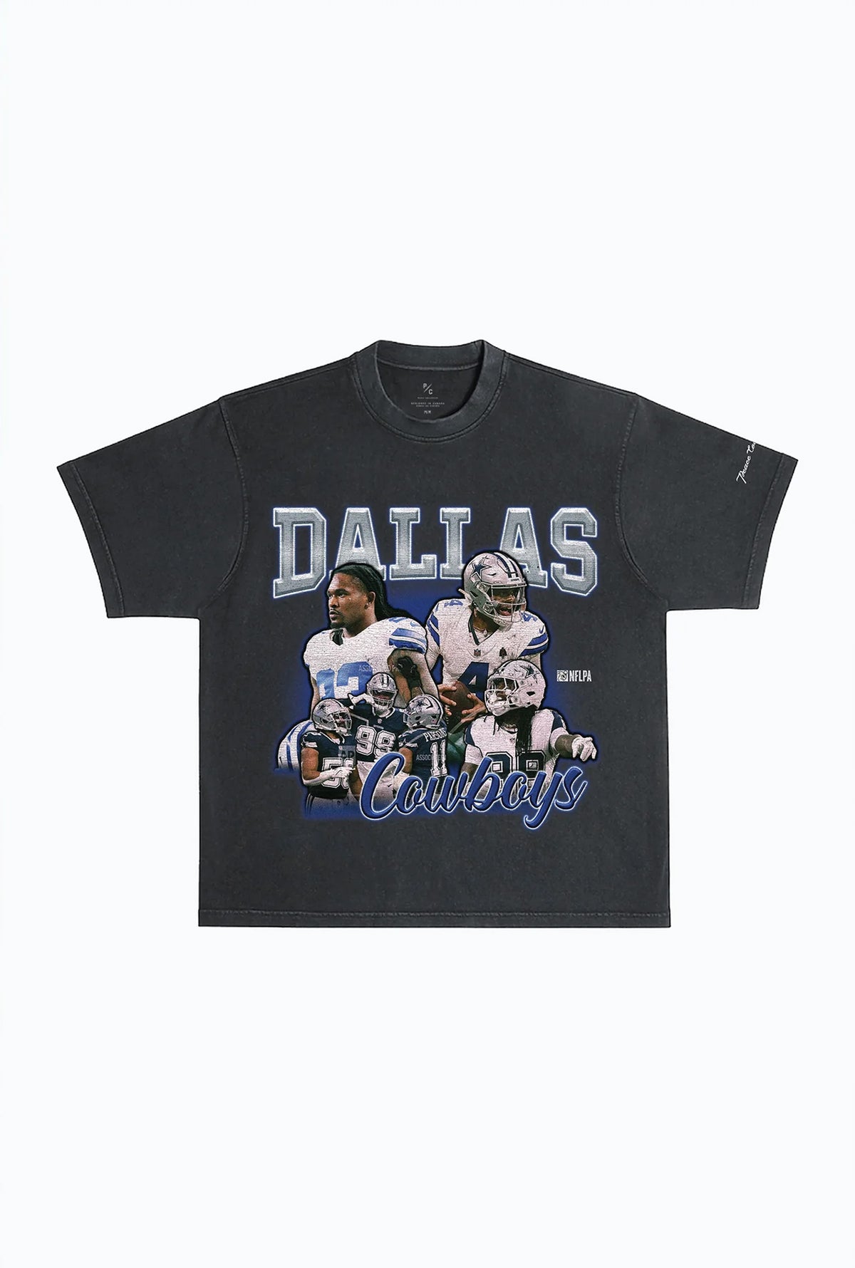 Dallas Cowboys Vintage Heavyweight T-Shirt - Off Black