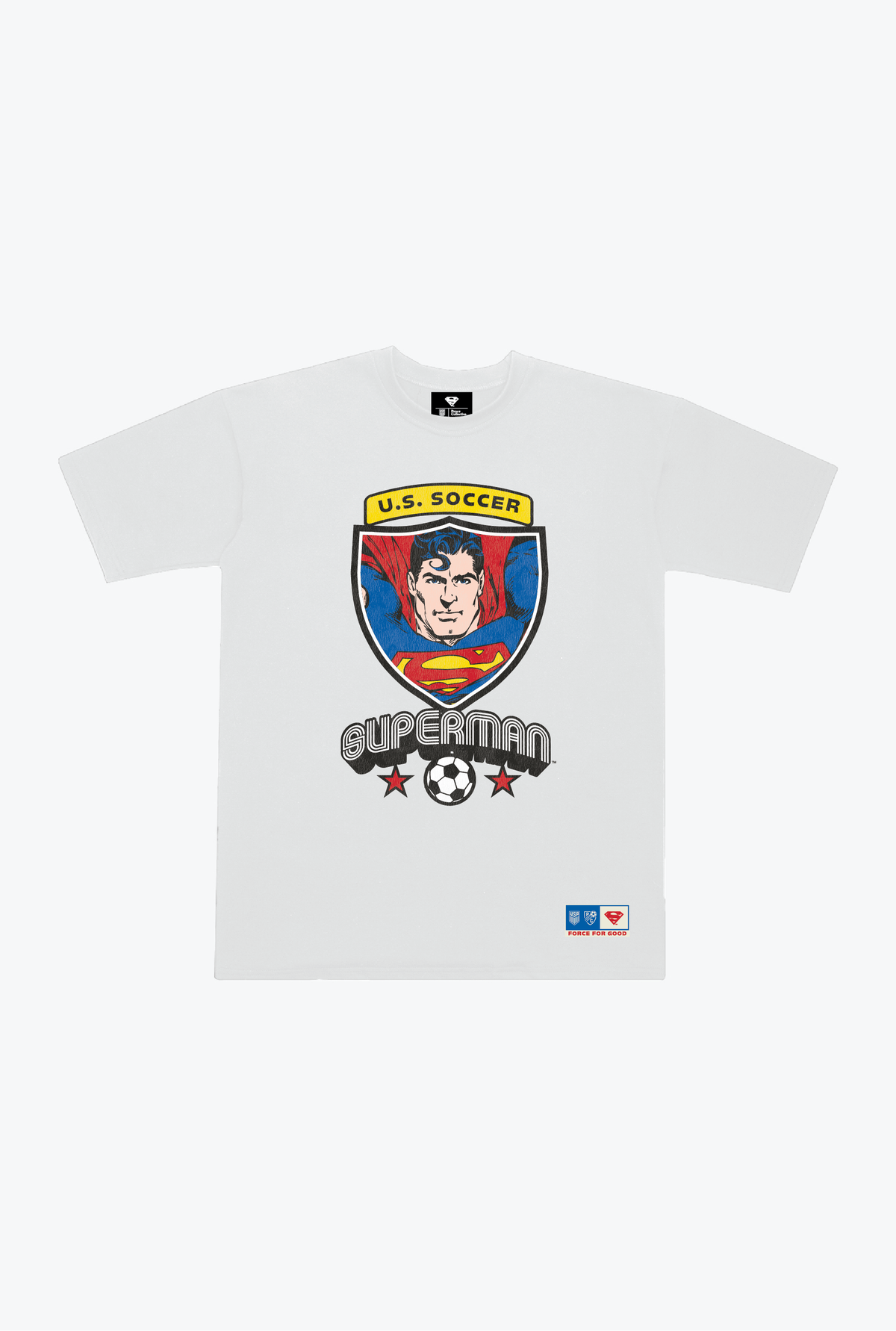 US Soccer x DC Comics Superman Shield T-Shirt – Weiß