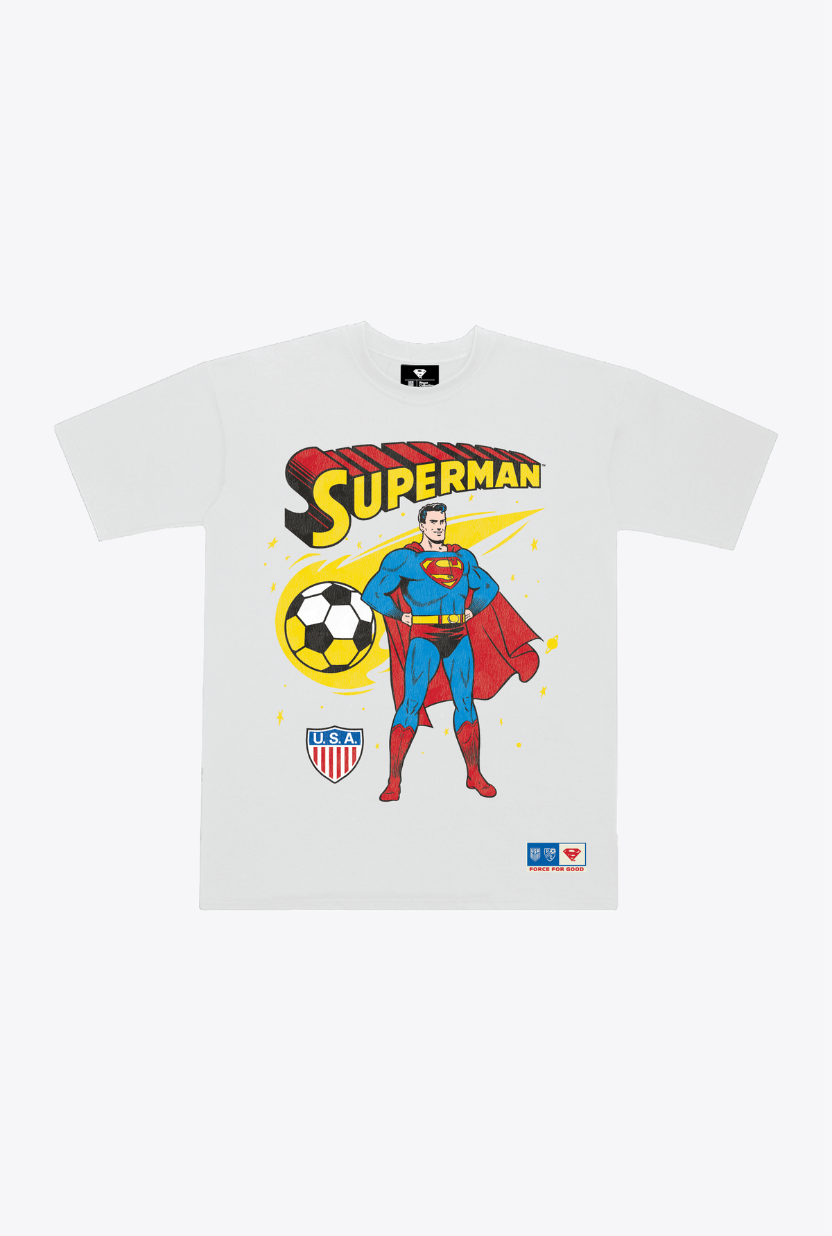 US Soccer x DC Comics Superman Comet Heavyweight T-Shirt - Weiß