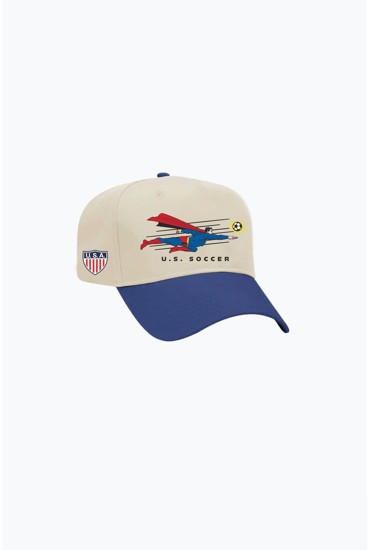 US Soccer | DC Superman A-Frame Cap - Ivory / Blue