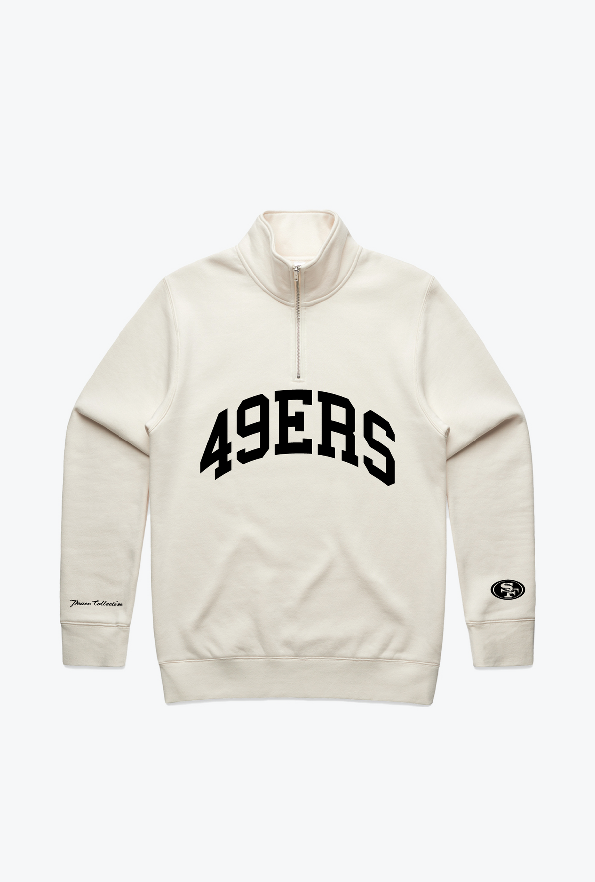 San Francisco 49ers Collegiate Quarter Zip - Elfenbein