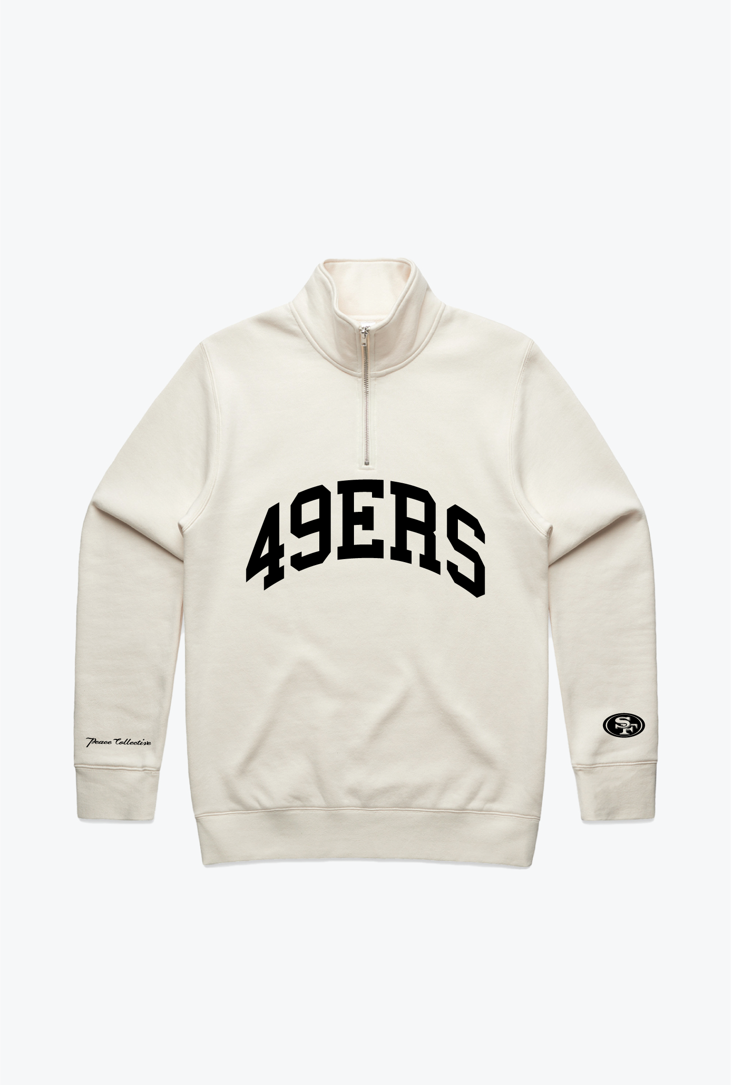 San Francisco 49ers Collegiate Quarter Zip - Ivory