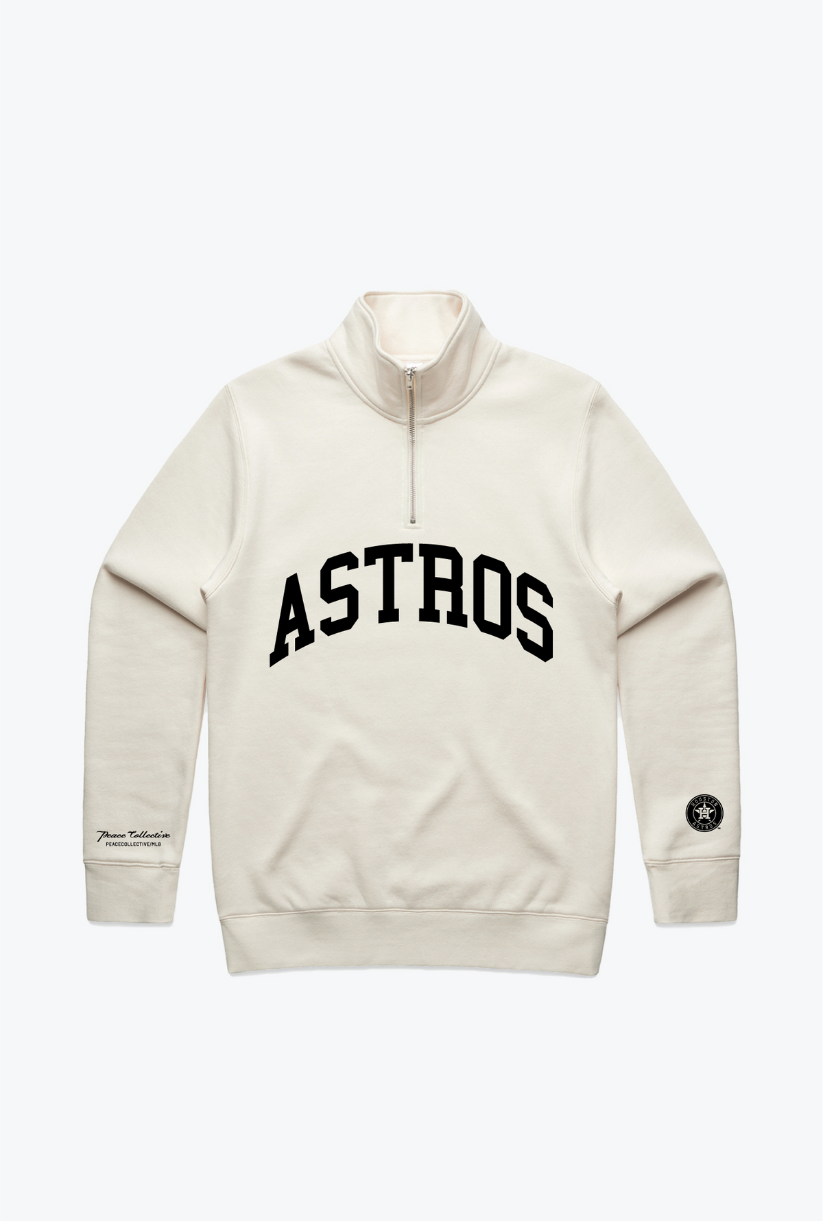 Houston Astros Collegiate Quarter Zip - Ivory