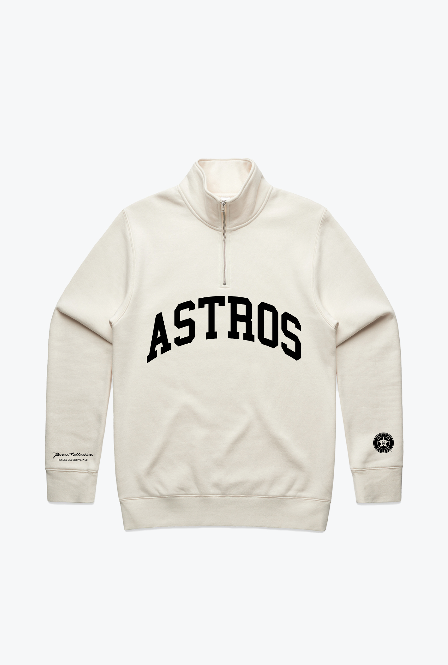 Houston Astros Collegiate Quarter Zip - Ivory