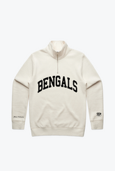 Cincinnati Bengals Collegiate Quarter Zip - Ivory