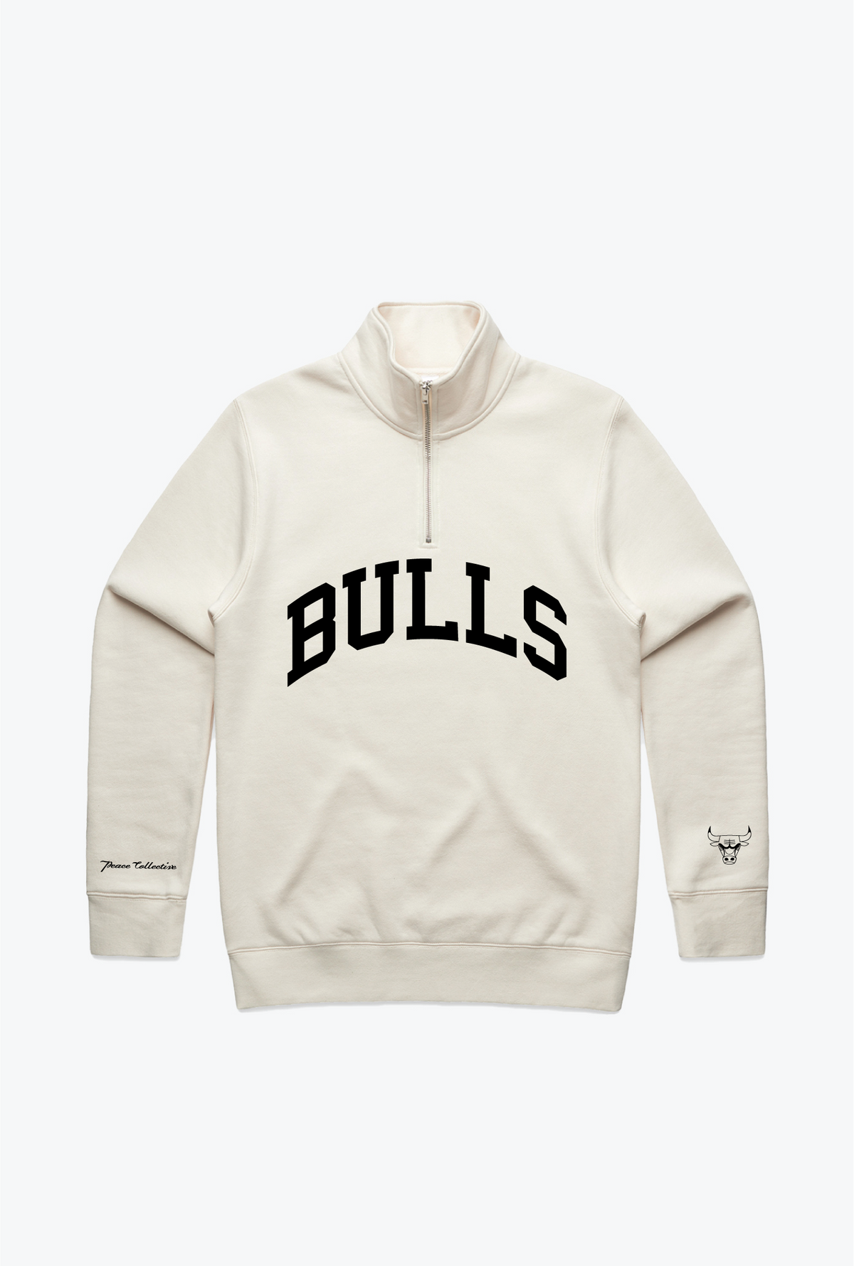 Sweat-shirt à capuche Chicago Bulls Collegiate Quarter Zip - Ivoire