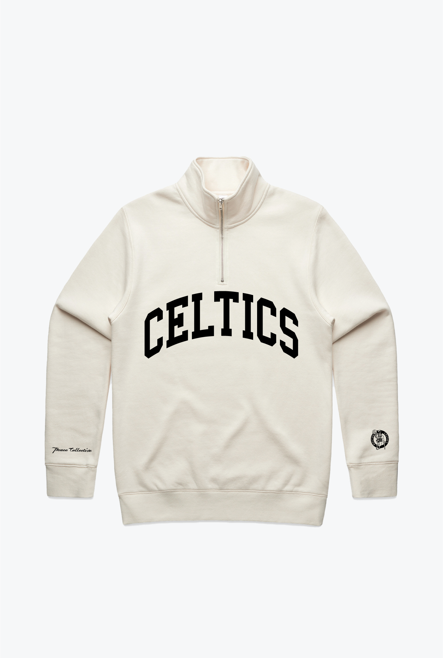 Boston Celtics Collegiate Quarter Zip - Elfenbein