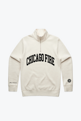 Sweat-shirt à capuche Chicago Fire FC Collegiate Quarter Zip - Ivoire