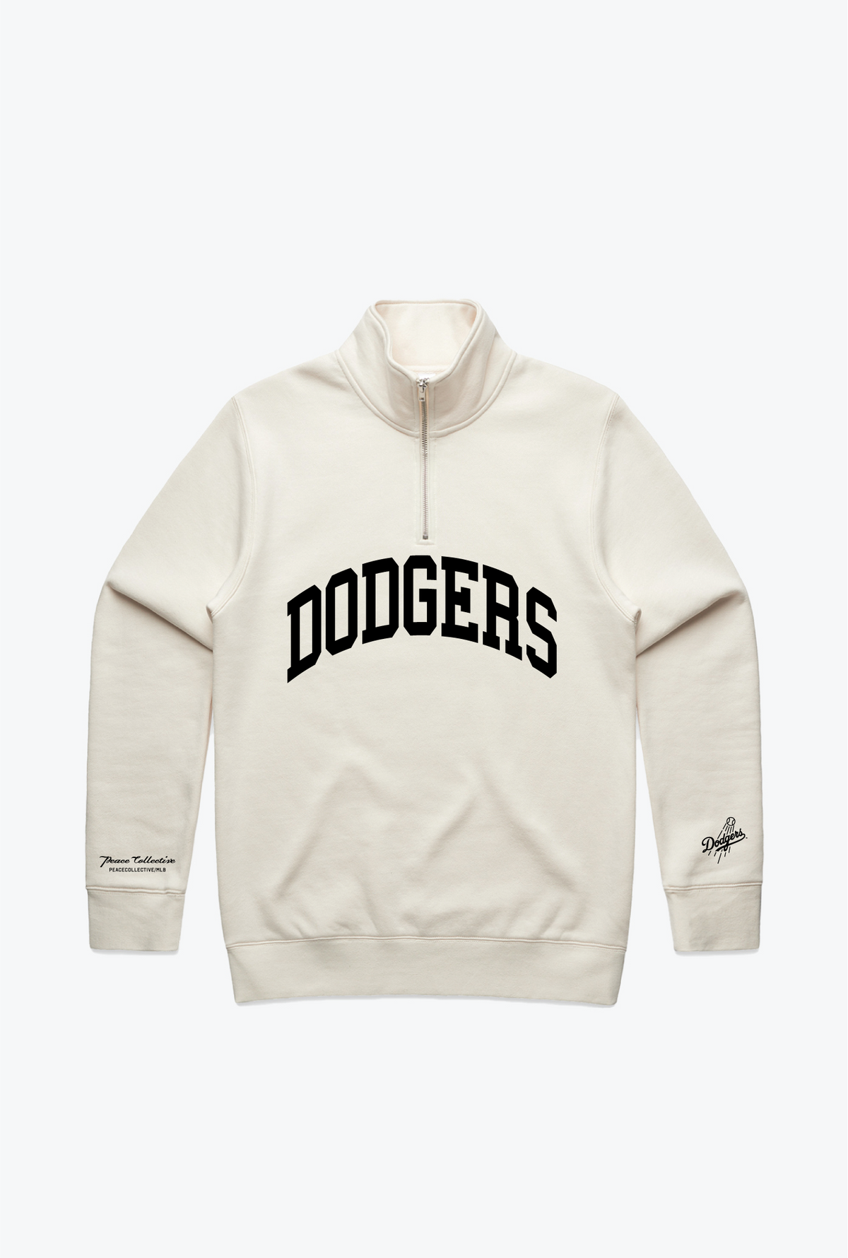 Los Angeles Dodgers Collegiate Quarter Zip - Ivory