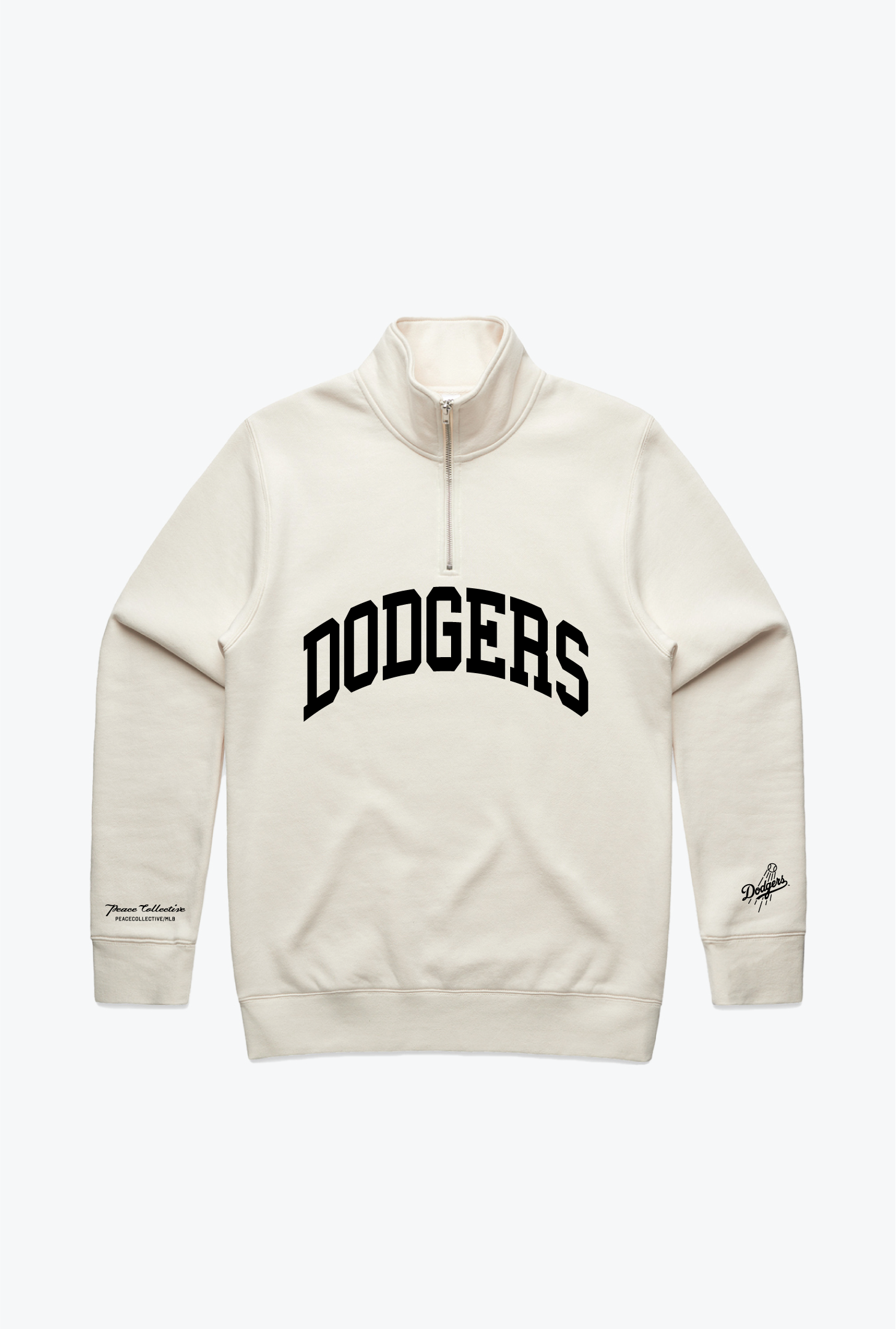 Los Angeles Dodgers Collegiate Quarter Zip - Ivory