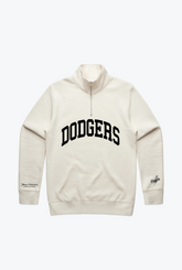 Los Angeles Dodgers Collegiate Quarter Zip - Ivory