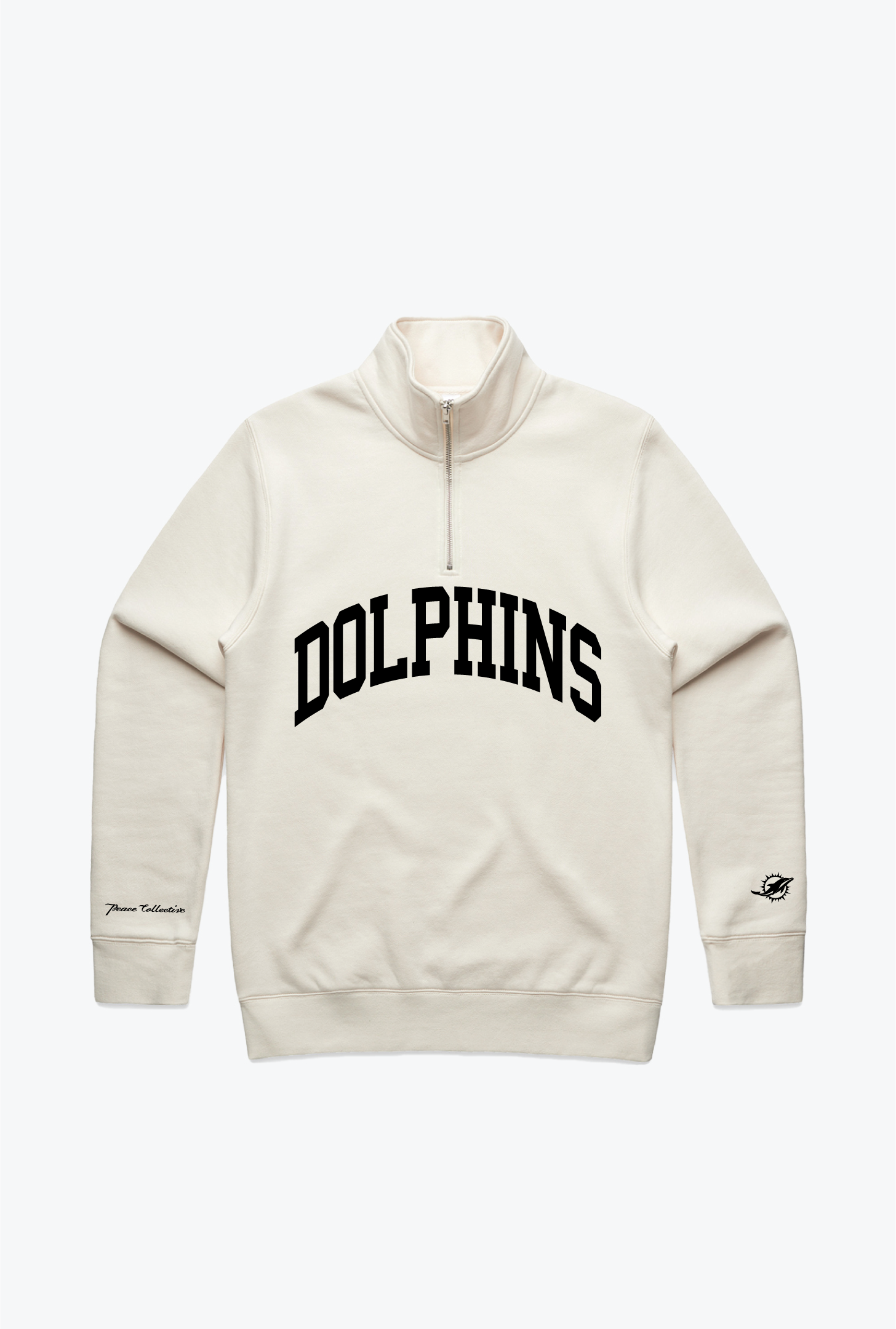 Miami Dolphins Collegiate Quarter Zip - Elfenbein